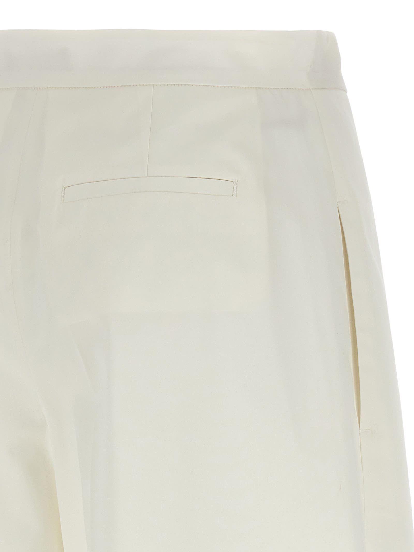 Fabiana Filippi Mid-waist White Cotton Trousers In White