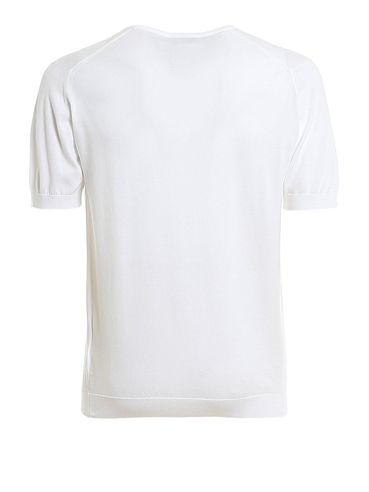 Shop John Smedley Belden Classic T-shirt In White