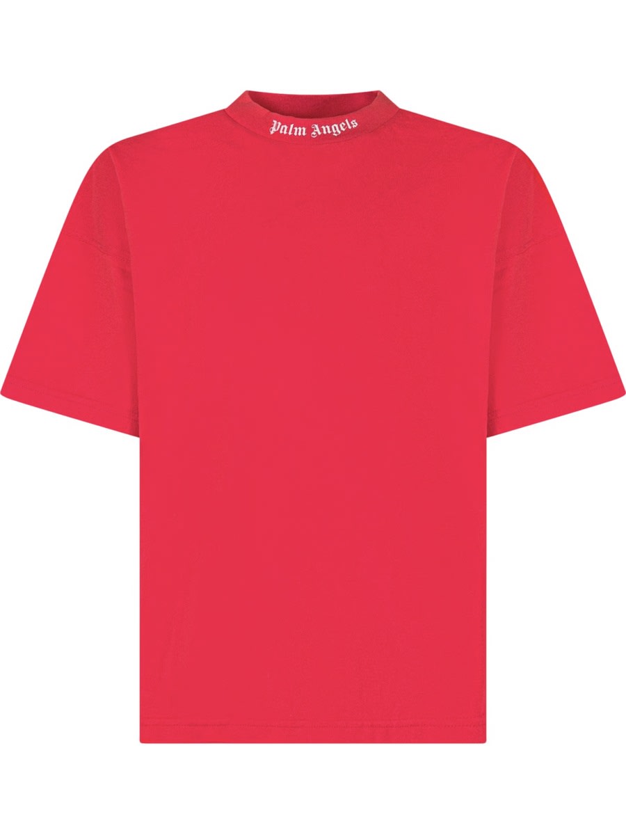 Palm Angels Classic Overlogo T-shirt S/s In Red