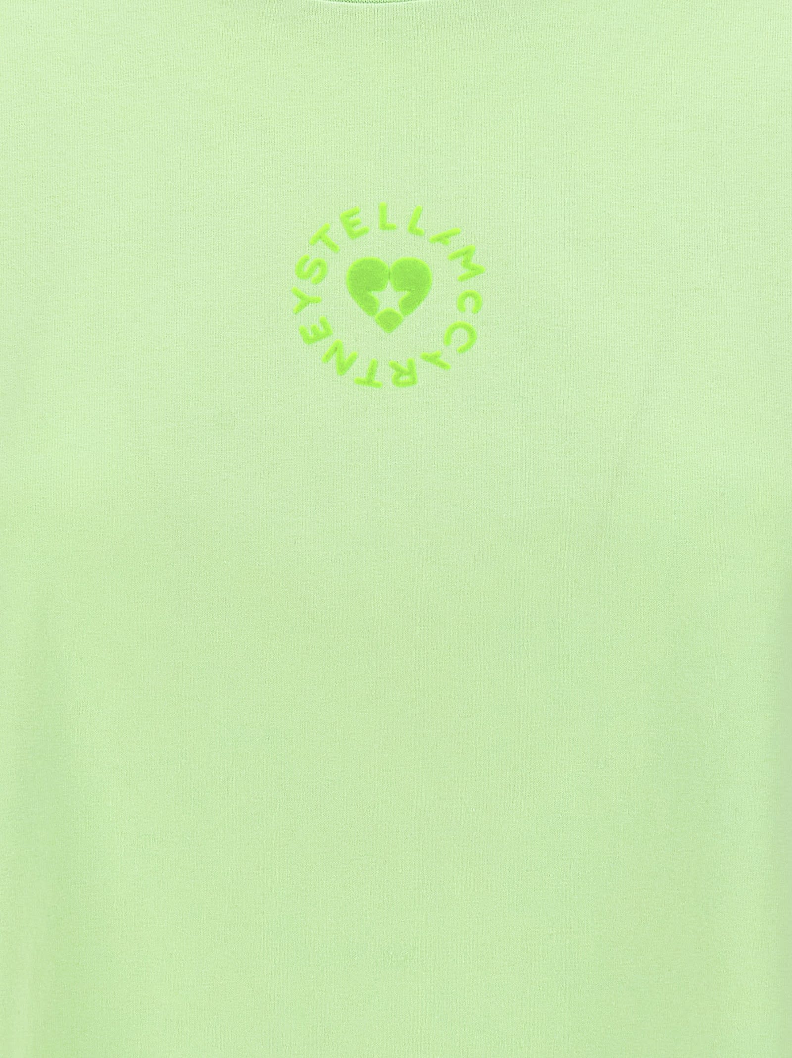 Shop Stella Mccartney Iconic Mini Heart T-shirt In Bianco