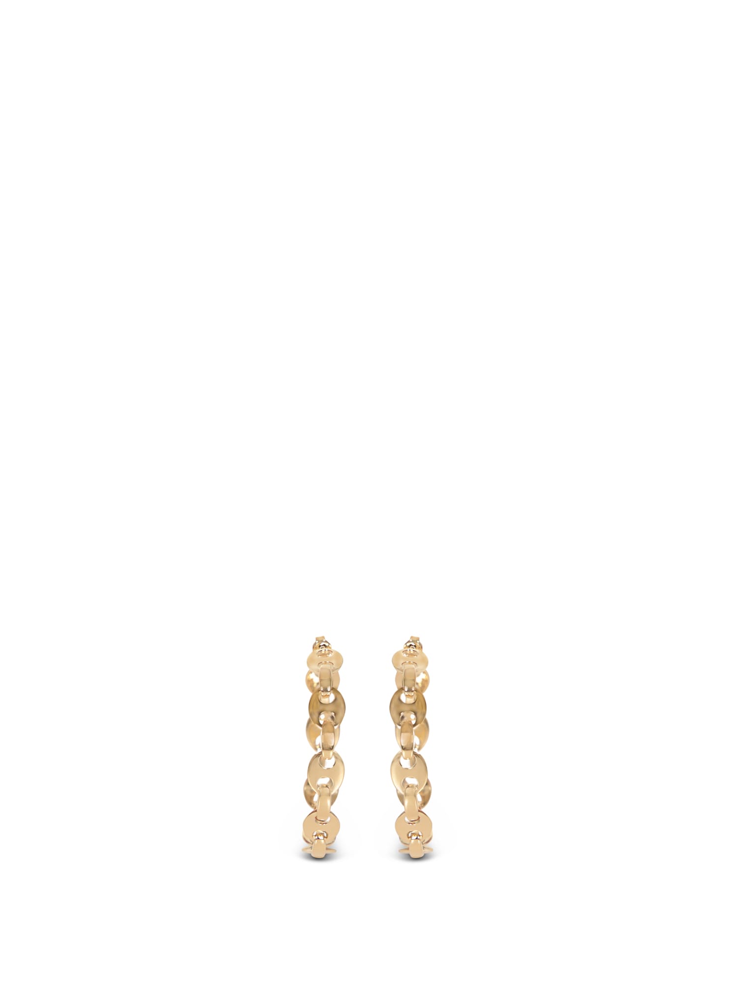 Shop Rabanne Eight Nano Hoop Gold Earrings In Metallic