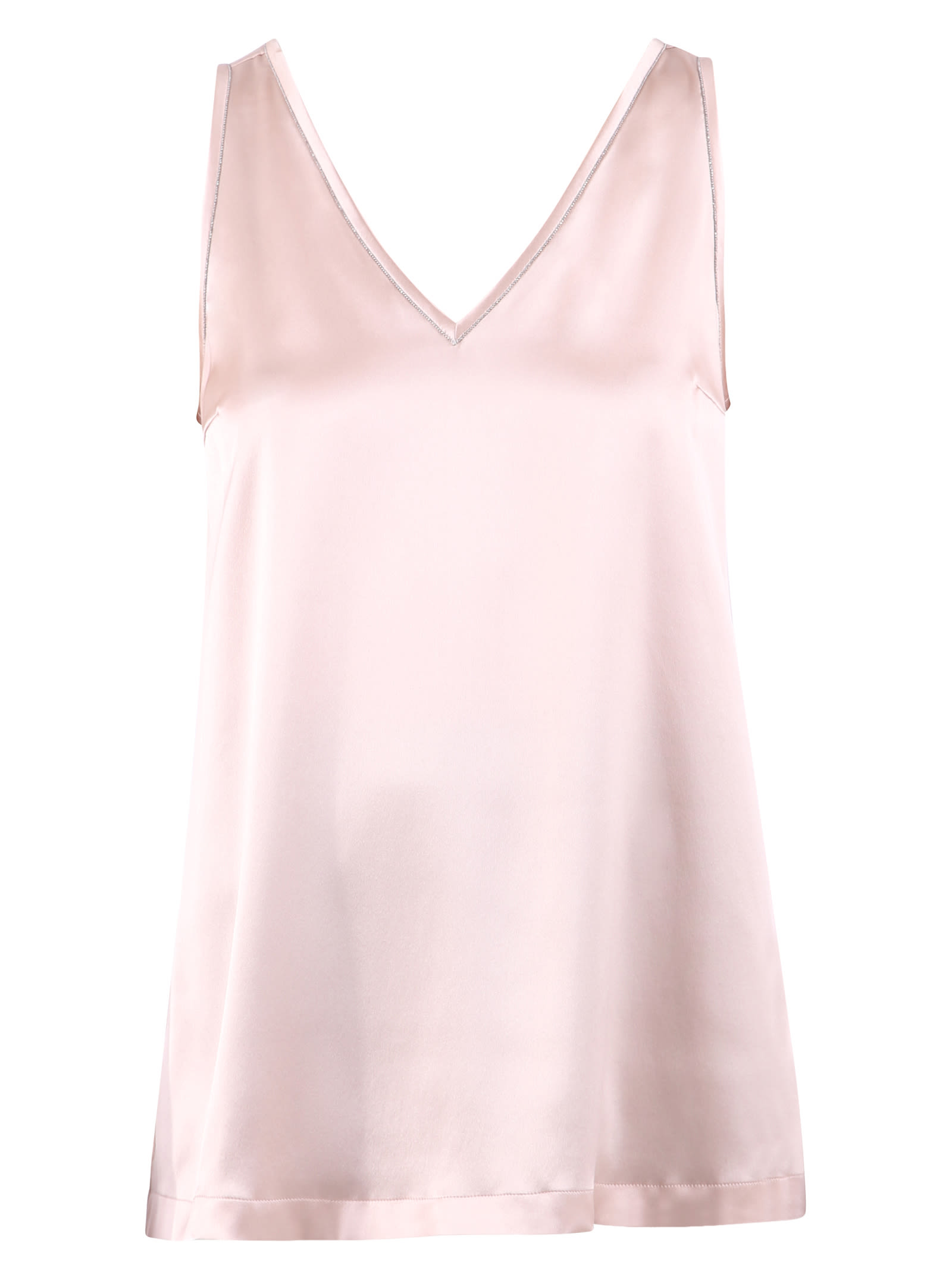 Brunello Cucinelli Embellished Blouse In Pink
