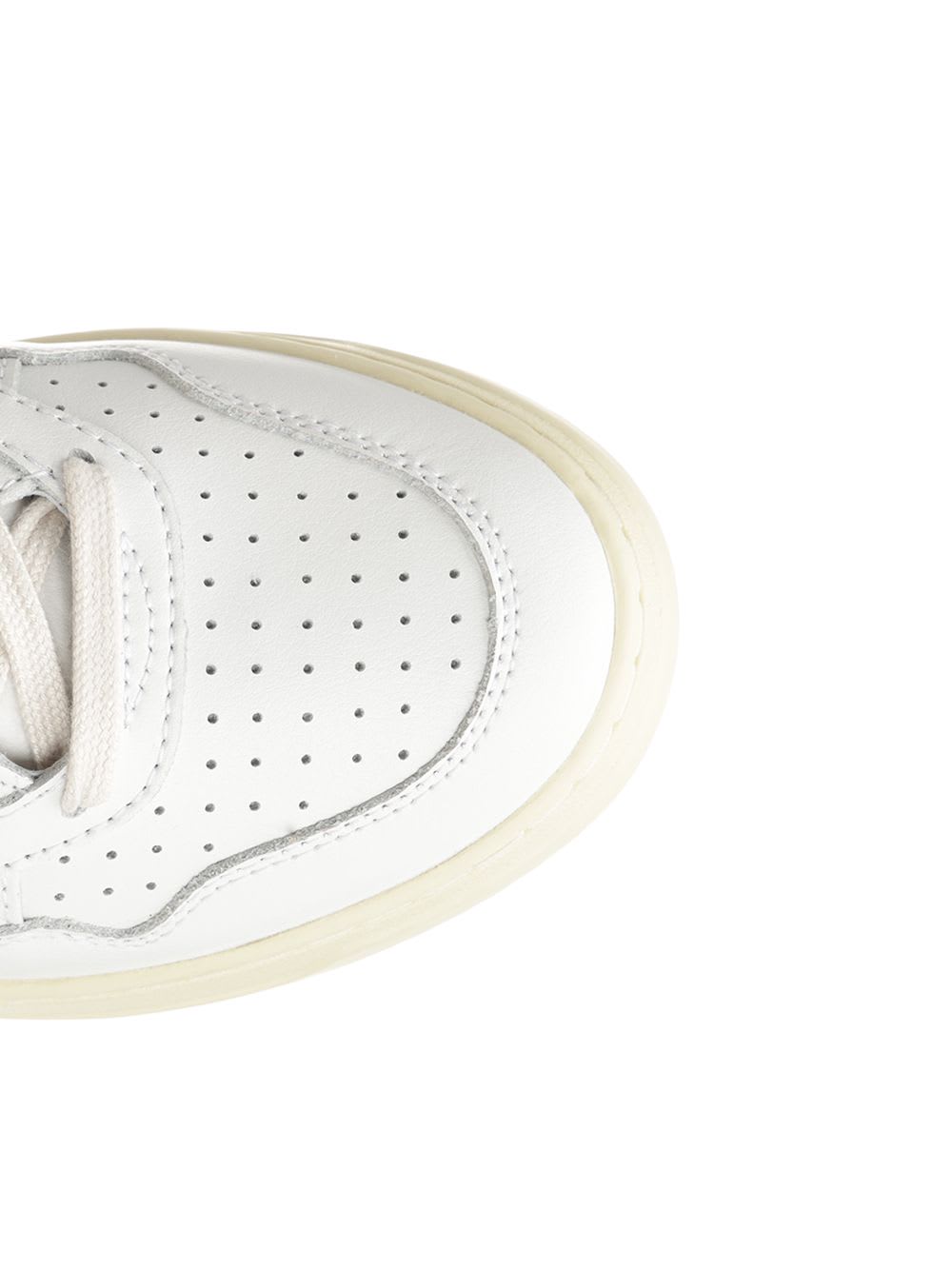 Autry Medalist Sneakers In White And Blue Leather In White