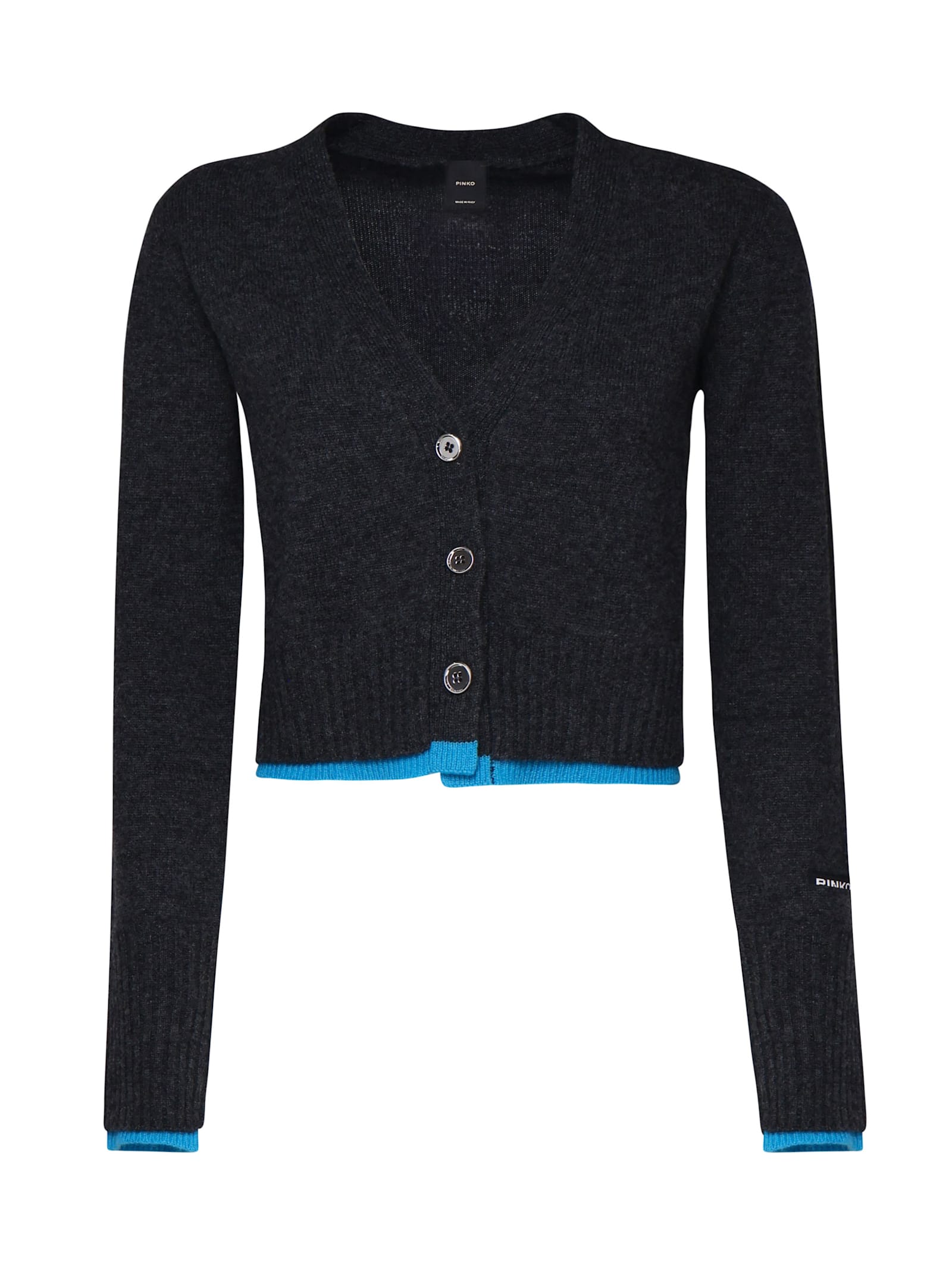 Shop Pinko Chausie Cardigan In Navy, Light Blue