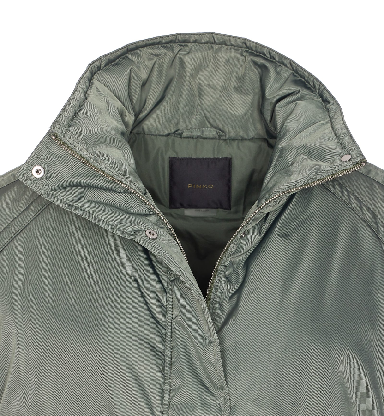 Pinko Sleeveless Zip-front Gilet In Green