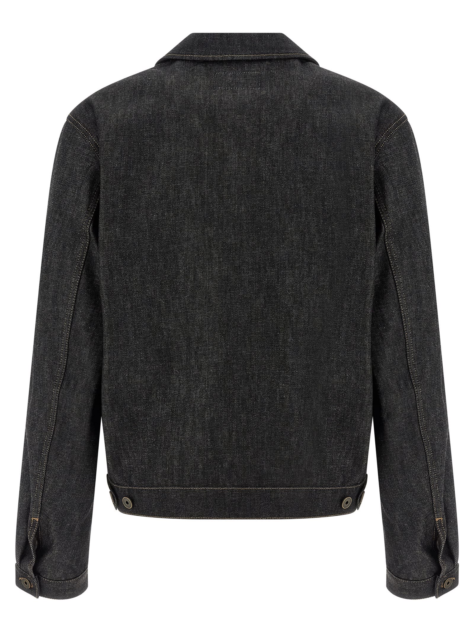 Lemaire Trucker Jacket In Black