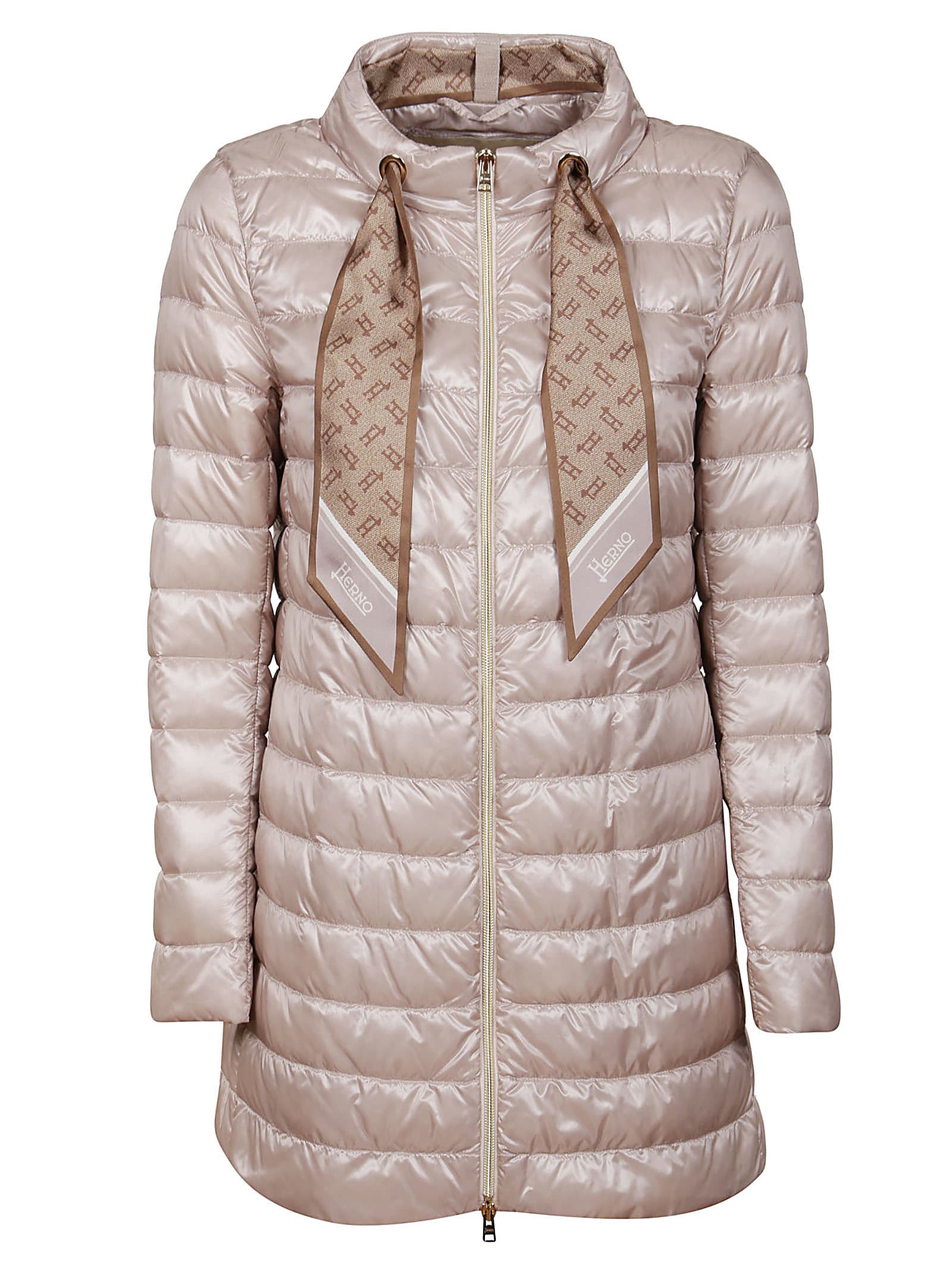 Herno Beige Technical Fabric Down Jacket