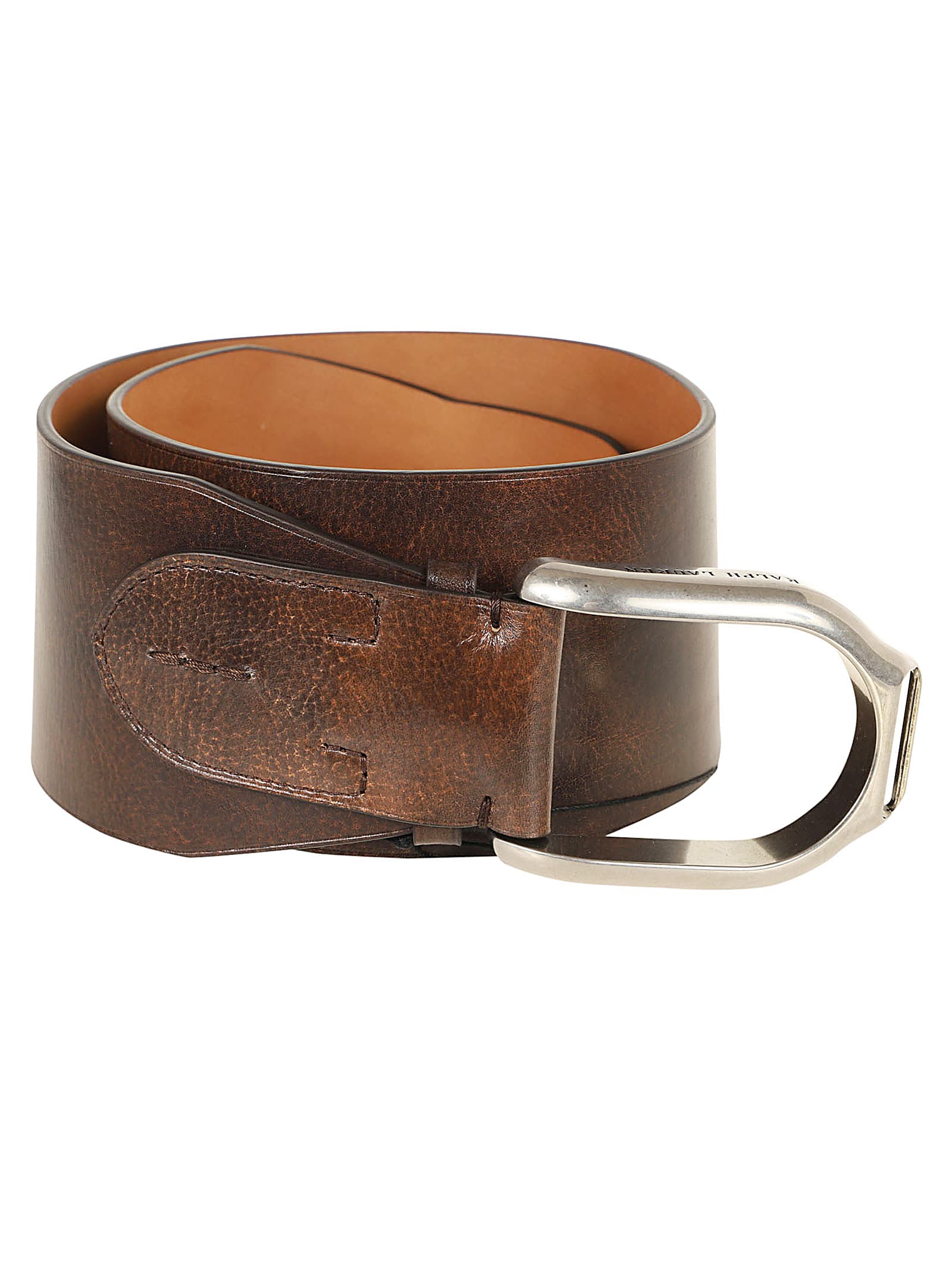 Shop Ralph Lauren 45mm W Trnbk-belt-wide In Vintage Brown