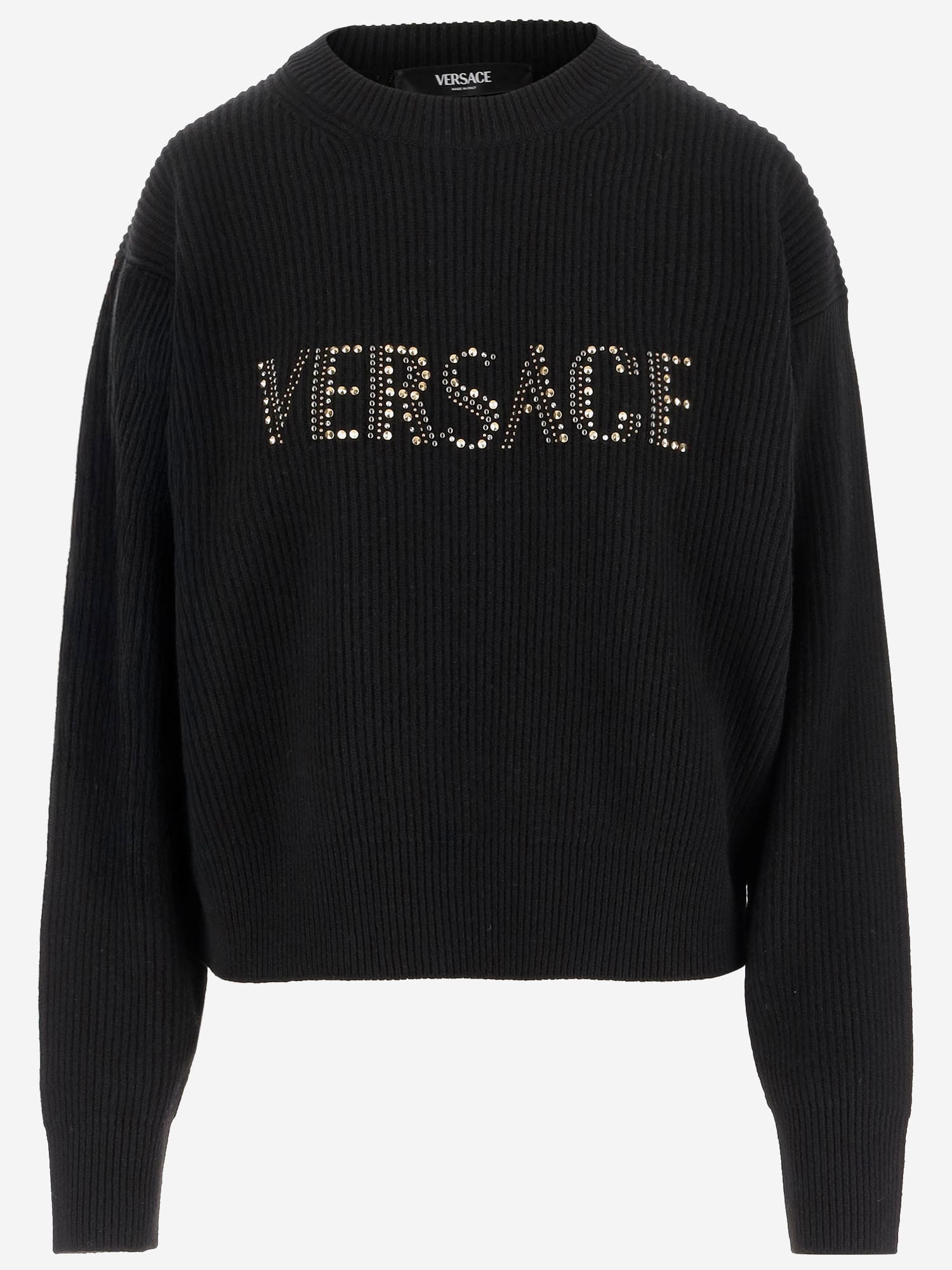 Ribbed Wool Sweater With Studs