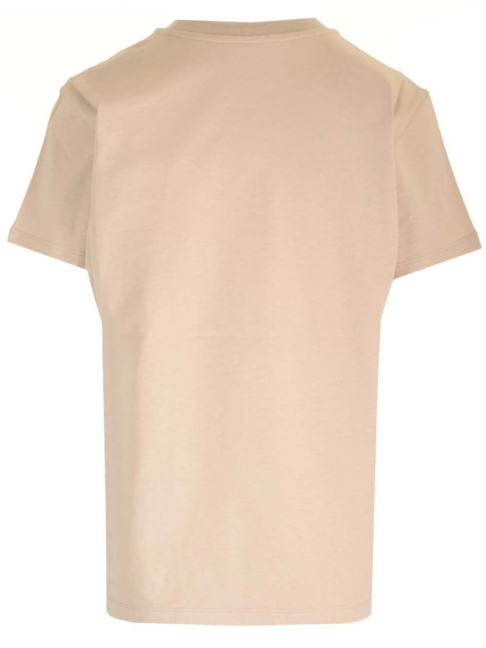 Shop Moncler Embroidered Signature T-shirt In Beige