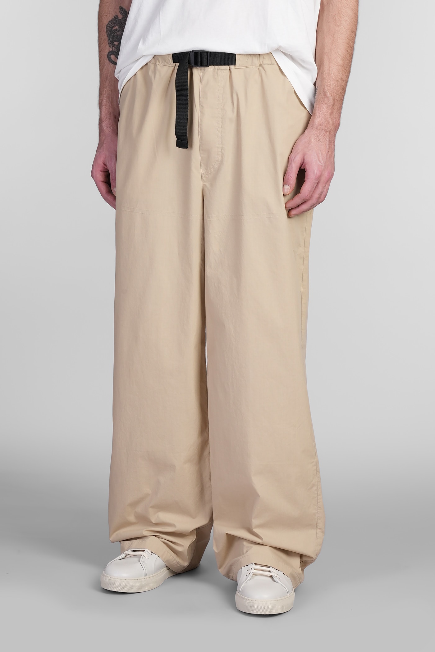 Pants In Beige Cotton