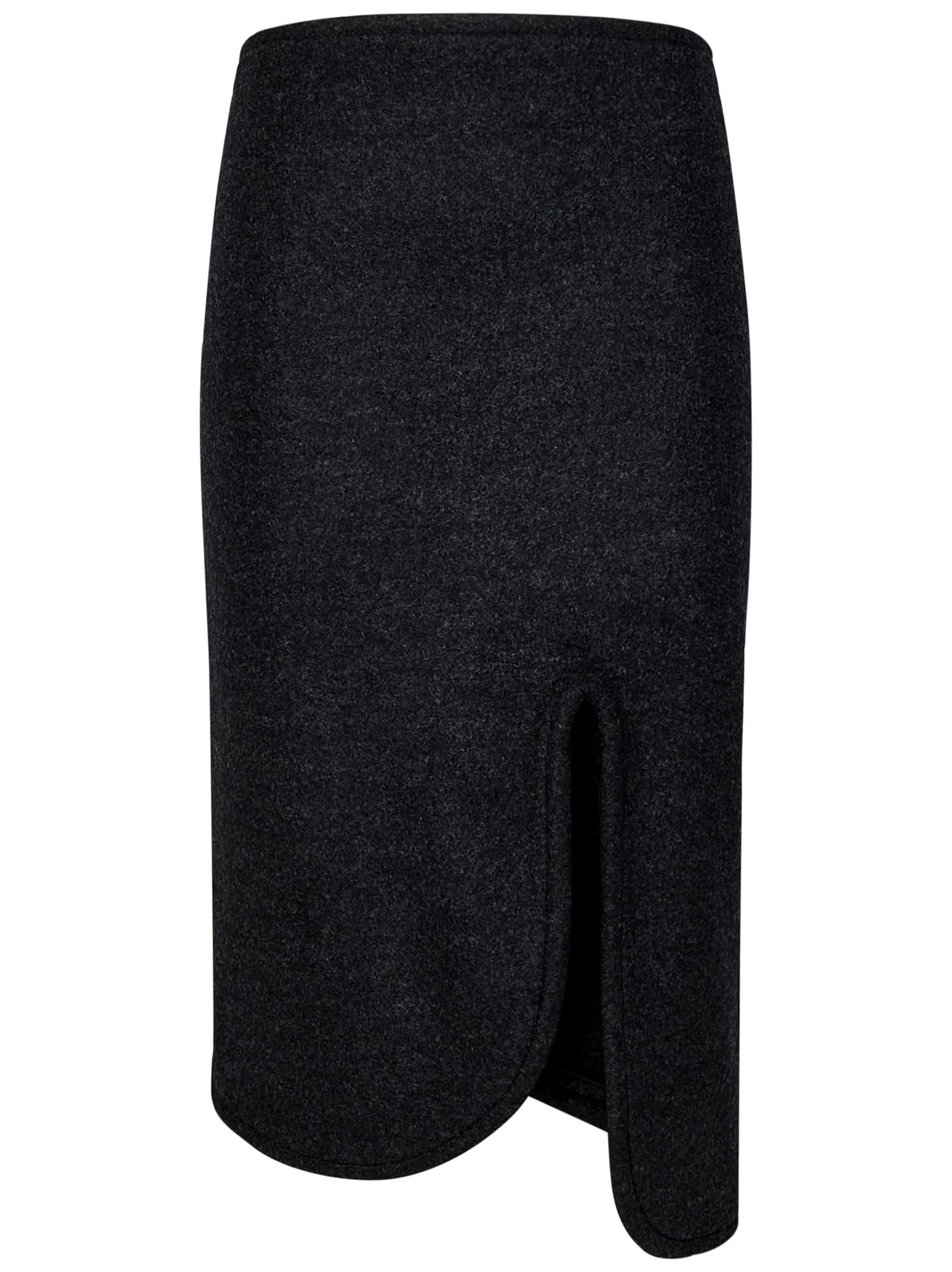 Shop Victoria Beckham Padded Tube Midi Skirt In Grey