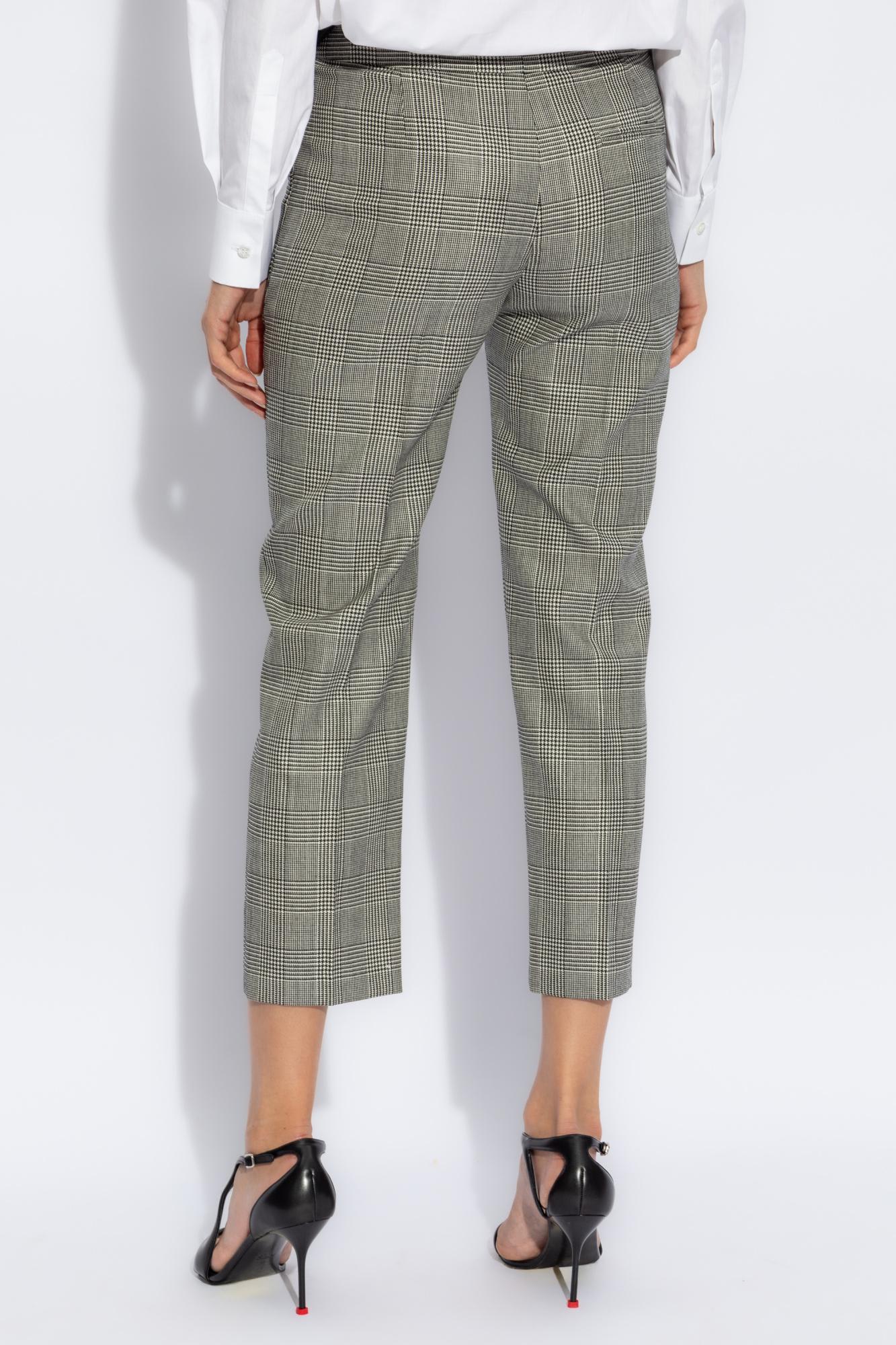Alexander Mcqueen Creased Trousers In Brown