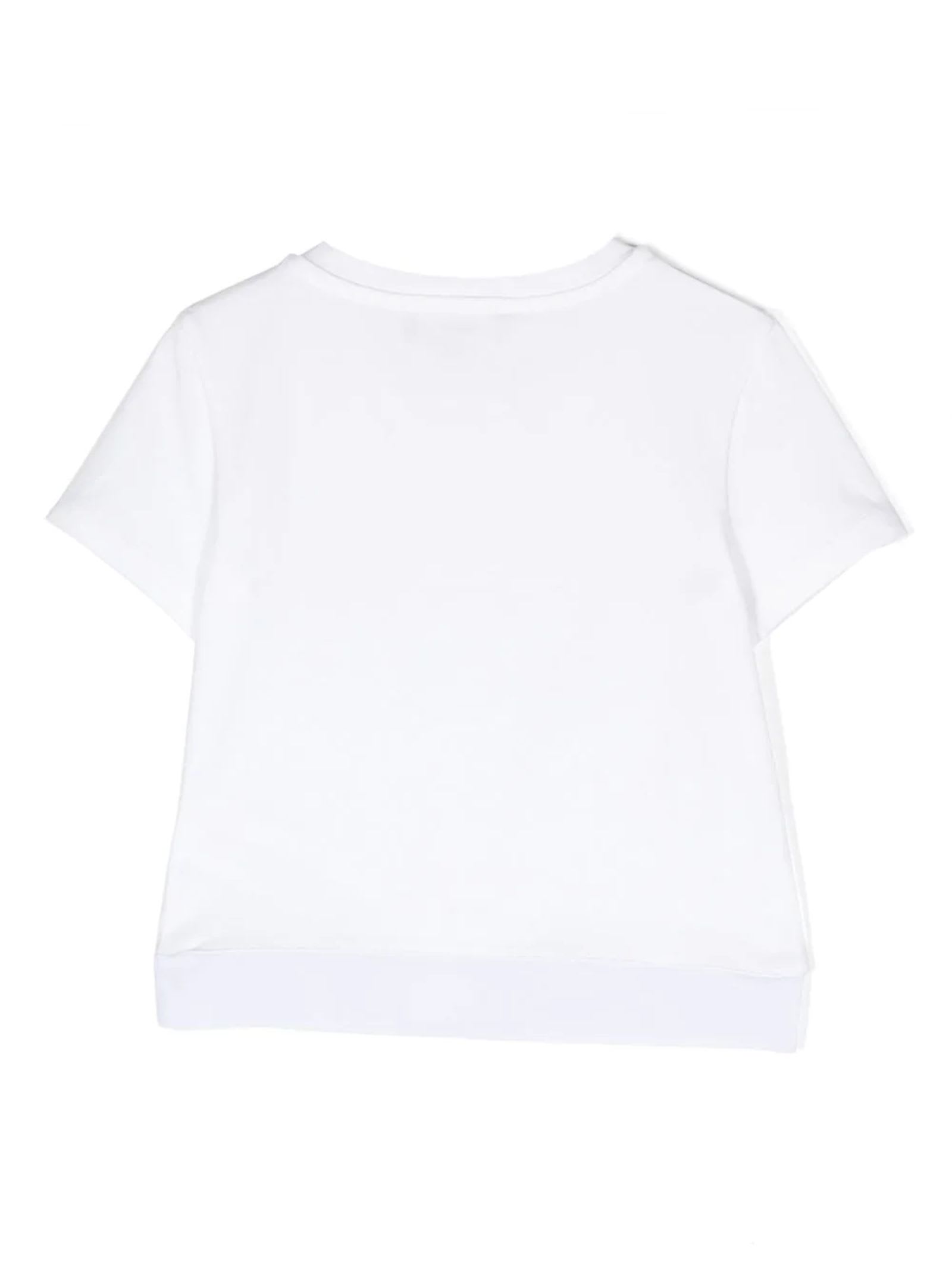 Shop Dkny White Cotton Tshirt In P Bianco