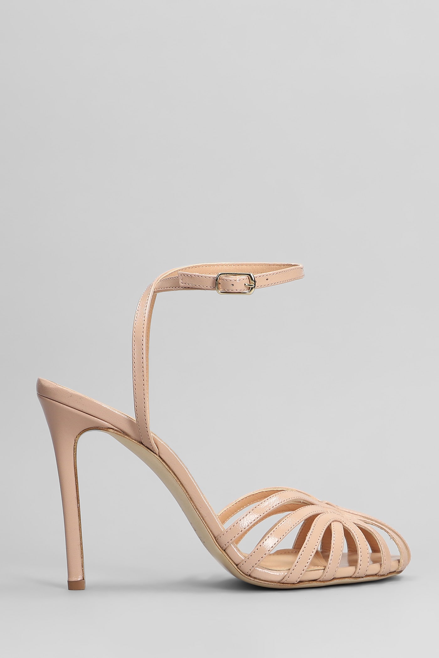 Sandals In Powder Leather