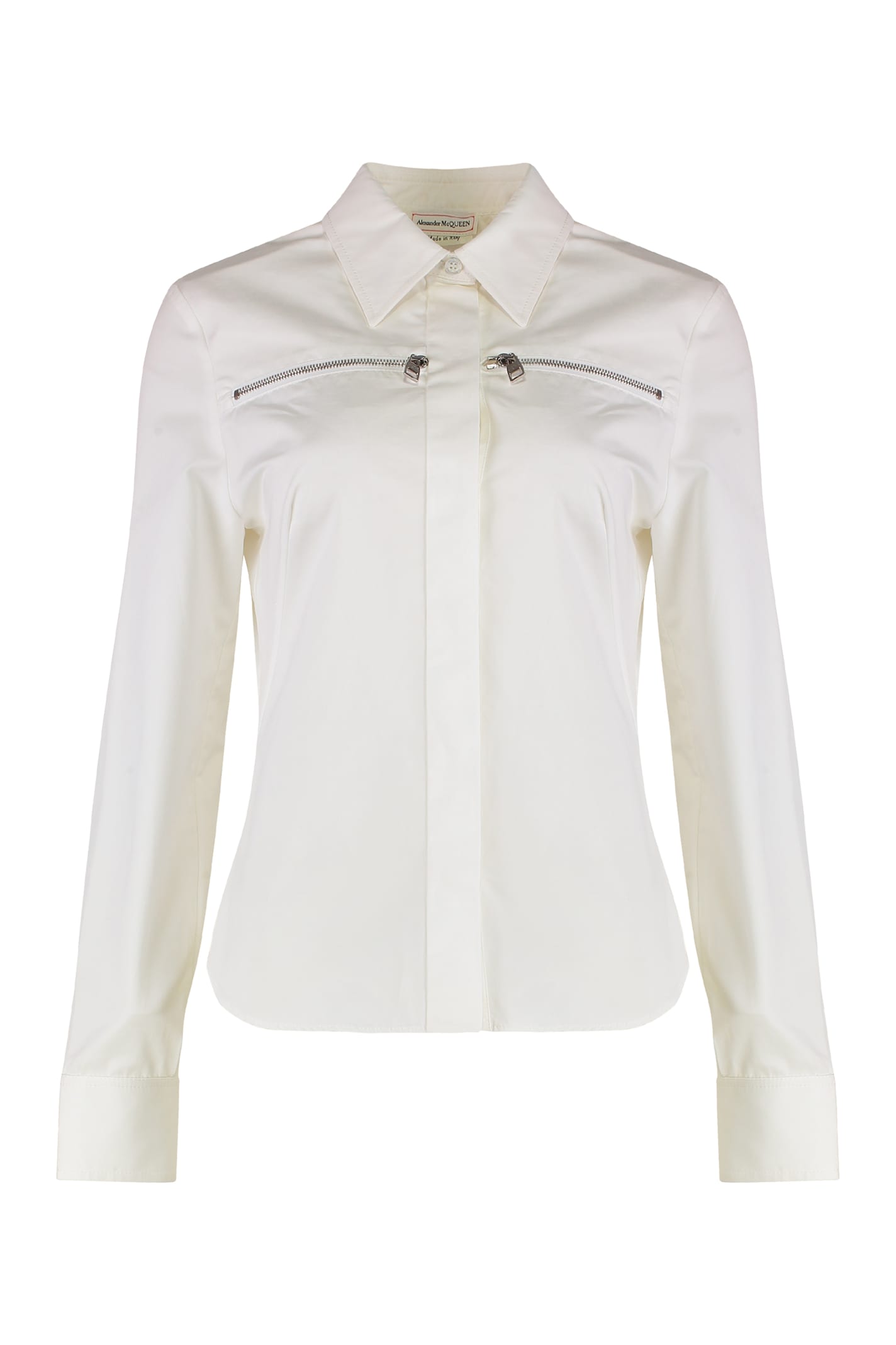 Alexander Mcqueen Cotton Button-down Shirt In White