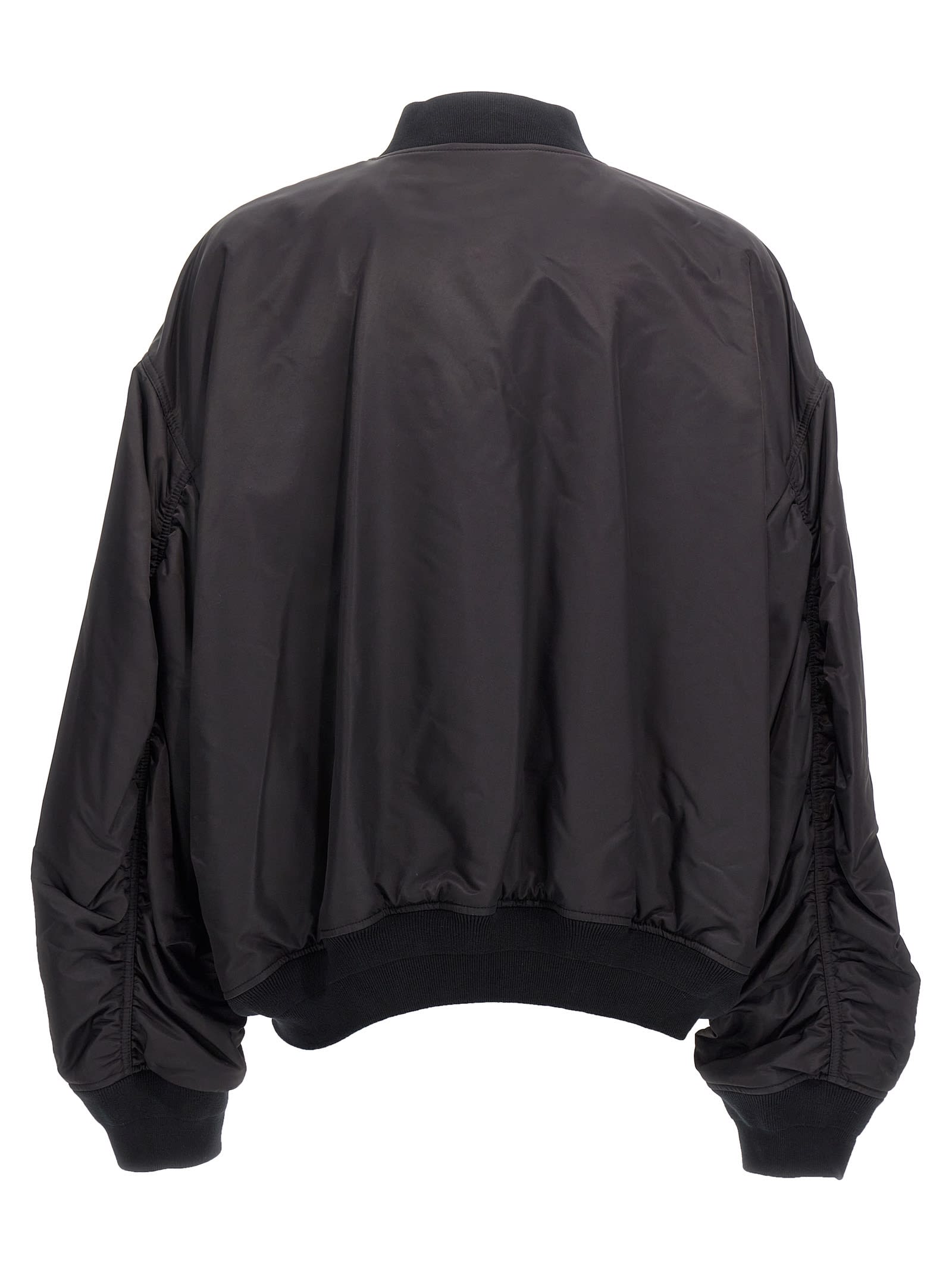 Shop Balenciaga Varsity  Boxing Bomber Jacket In Black