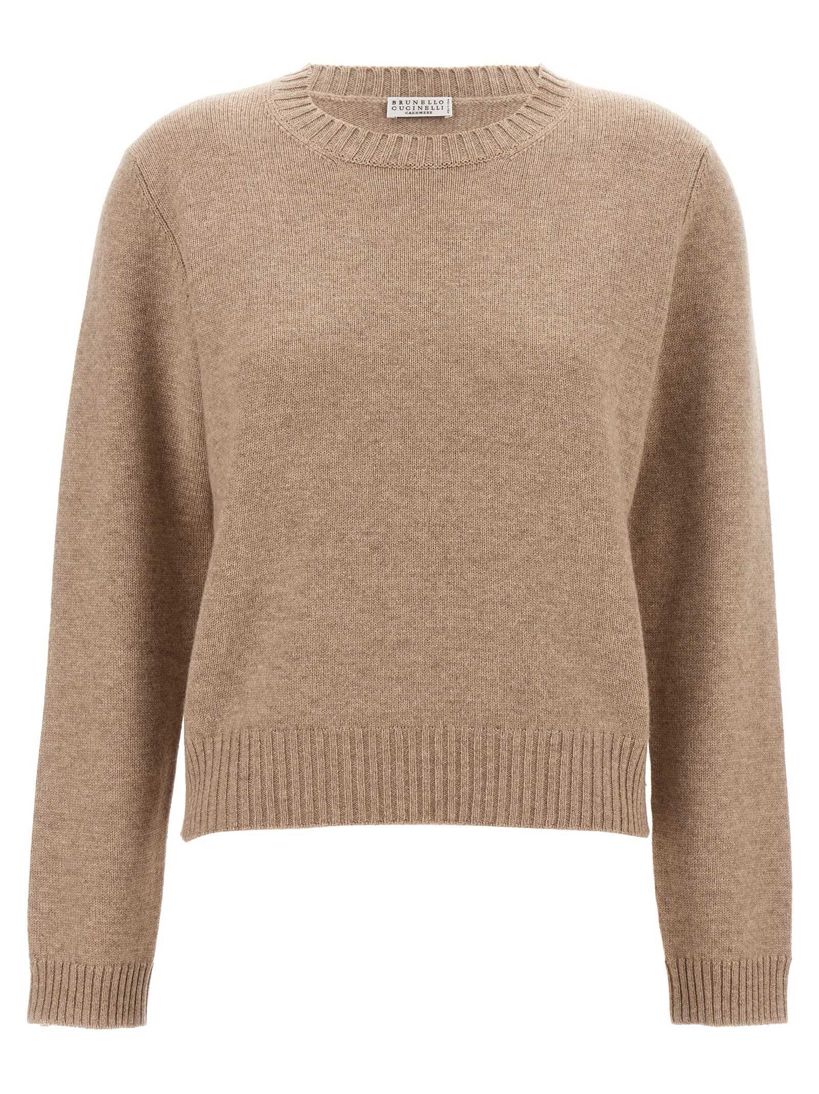 Shop Brunello Cucinelli Cashmere Sweater In Beige