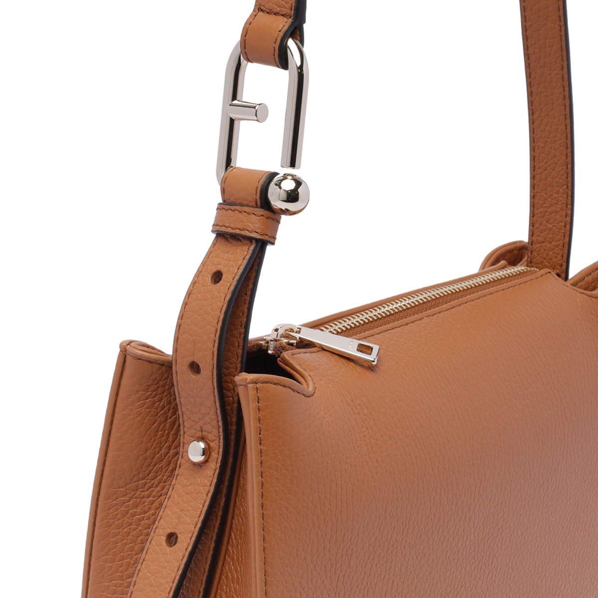 Shop Furla Small Nuvola Crossbody Bag In Brown