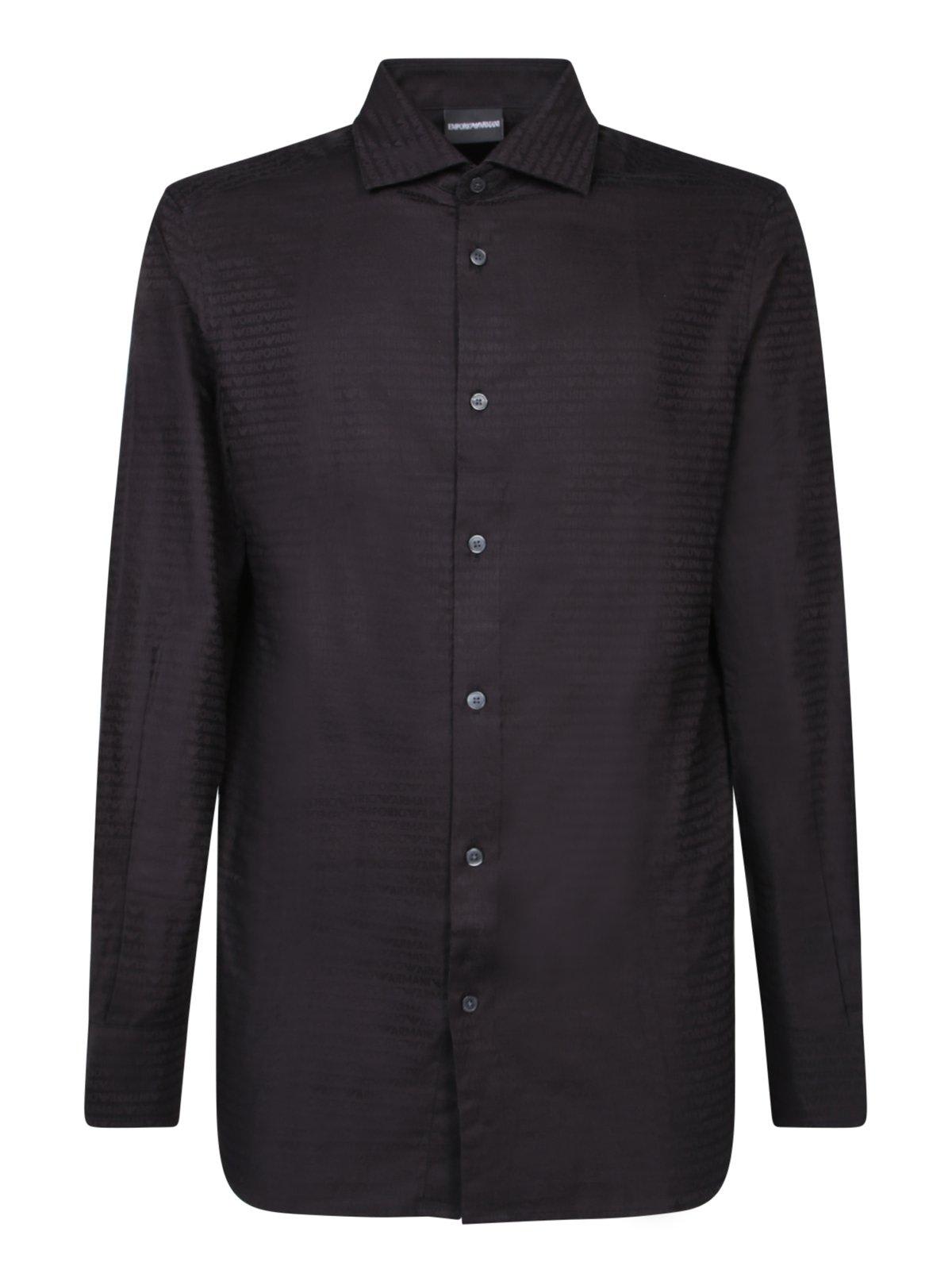 Logo Jacqaurd Buttoned Shirt