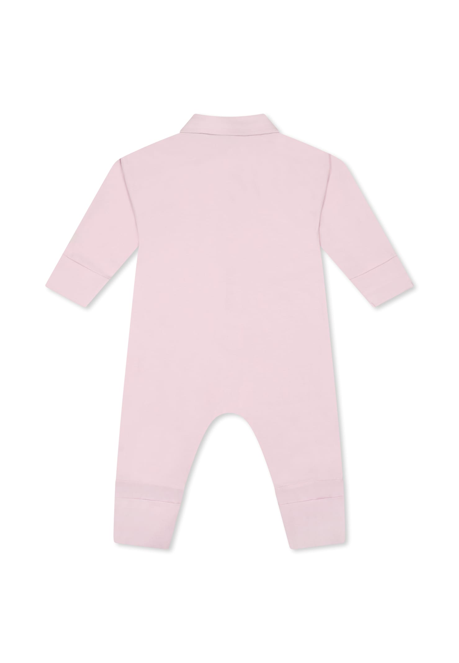 Burberry Pink Babygrow Set For Baby Girl With Vintage Check In Pink