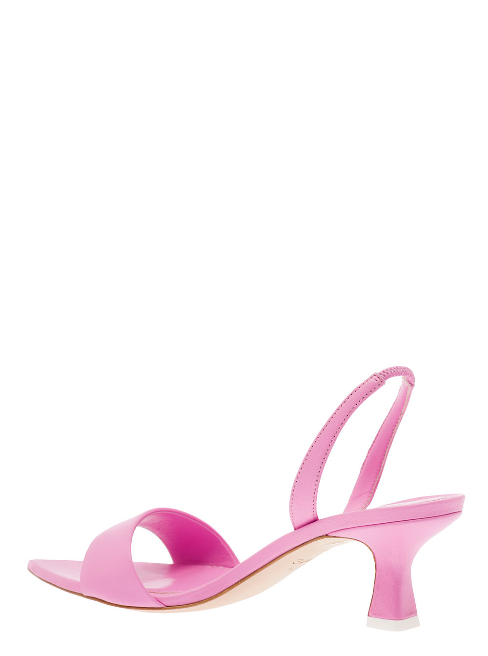 Shop 3juin Eloise Pink Andals With Rhinestone Embellishment And Spool Hight Heel In Viscose Blend Woman