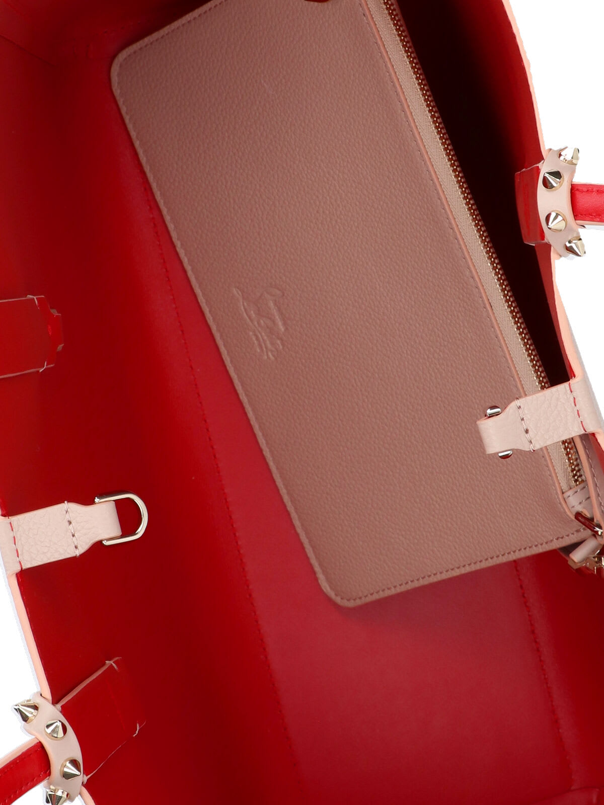 Christian Louboutin Versatile Tote Bag Studded Handles In White