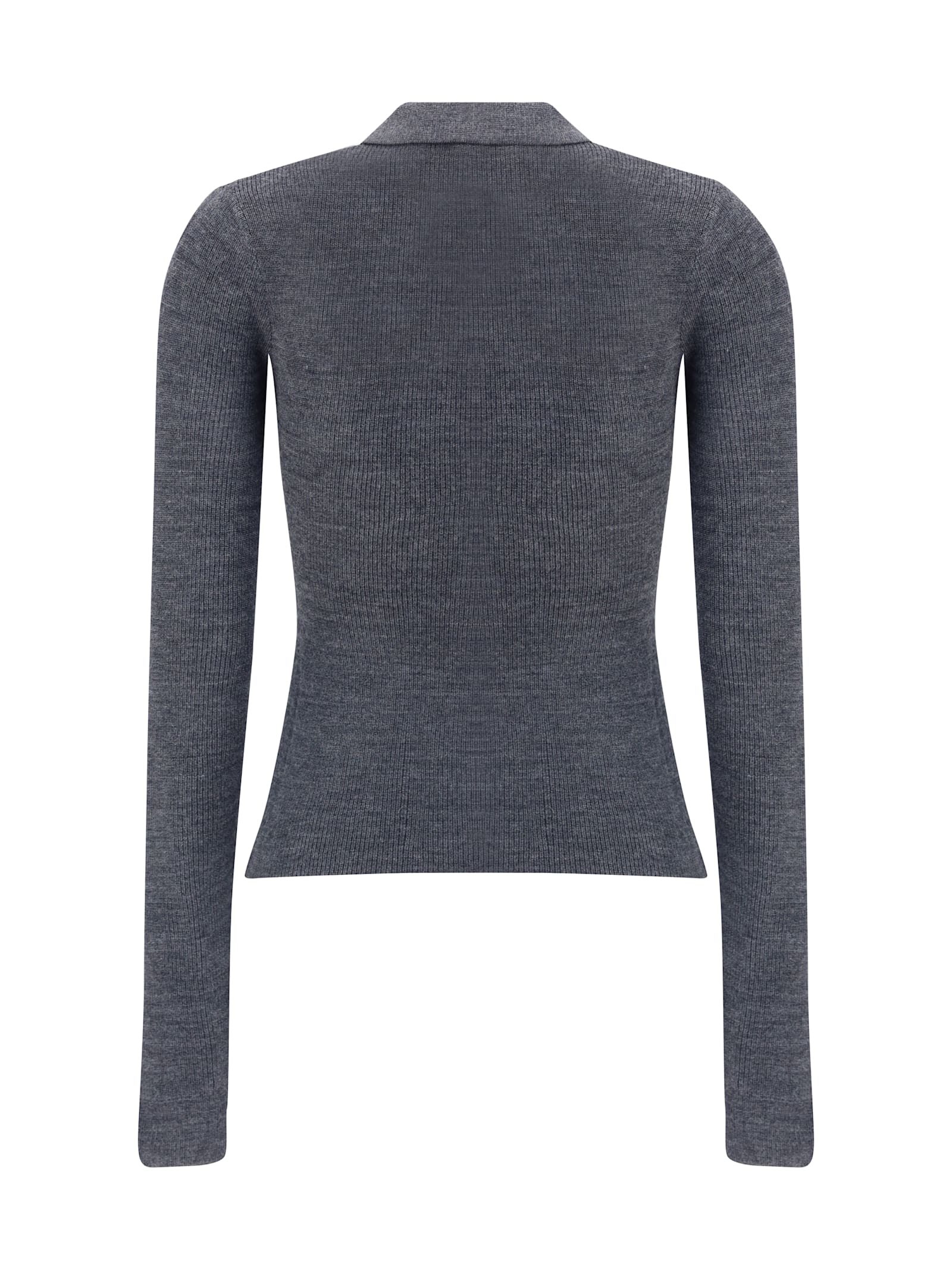 Ganni Print Polo Sweater In Multi