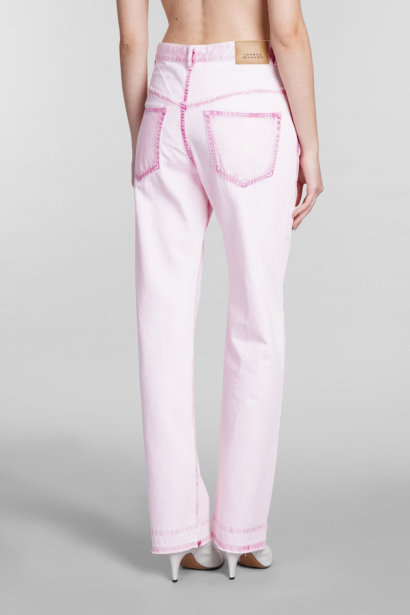 Shop Isabel Marant Noemie Jeans In Light Pink