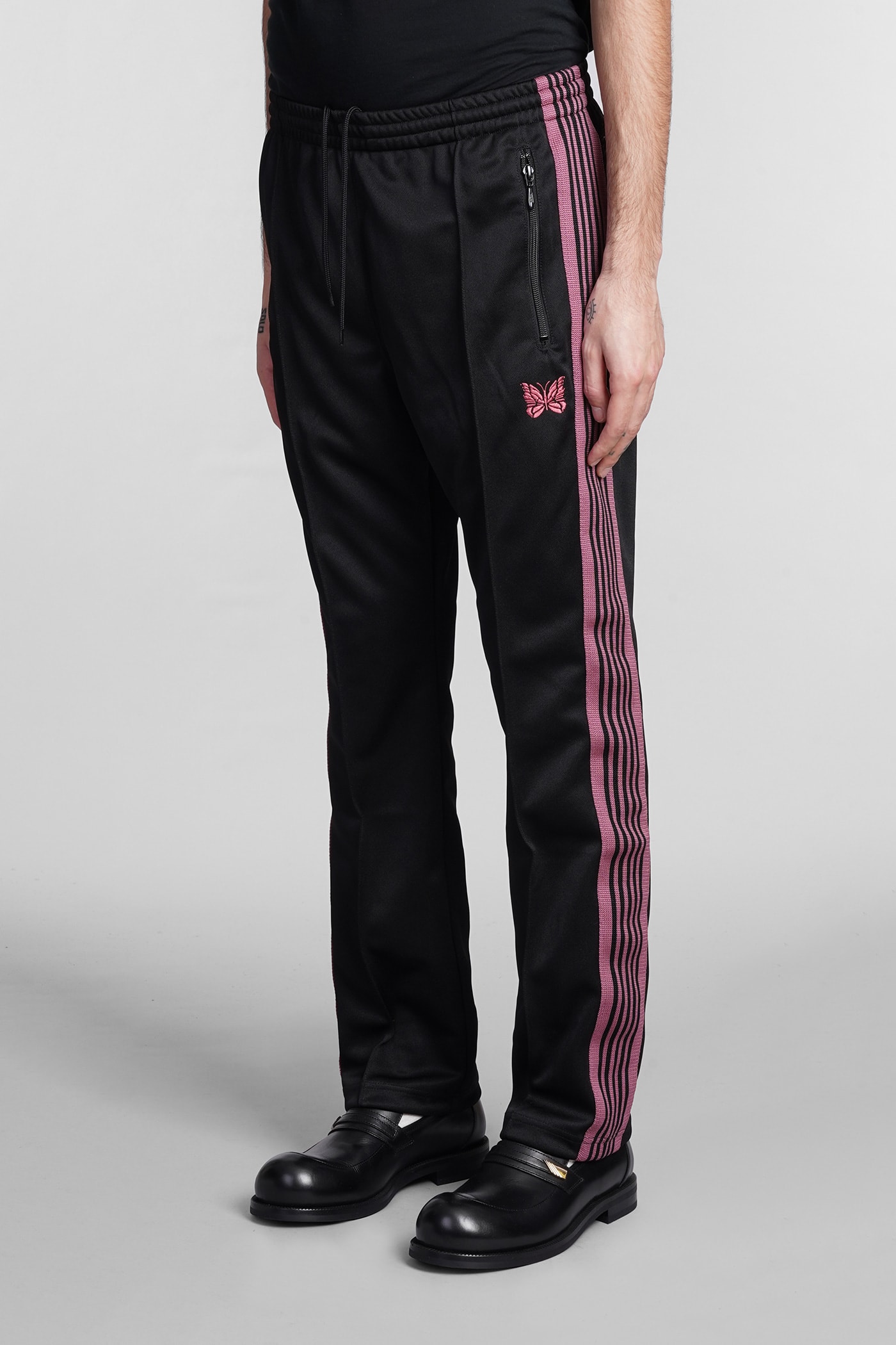 NEEDLES Bootcut Webbing-Trimmed Logo-Embroidered Tech-Jersey Track Pants  for Men