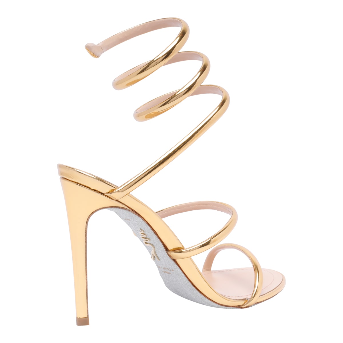 René Caovilla Heeled Sandals Rene Caovilla Woman Color Gold In Grey