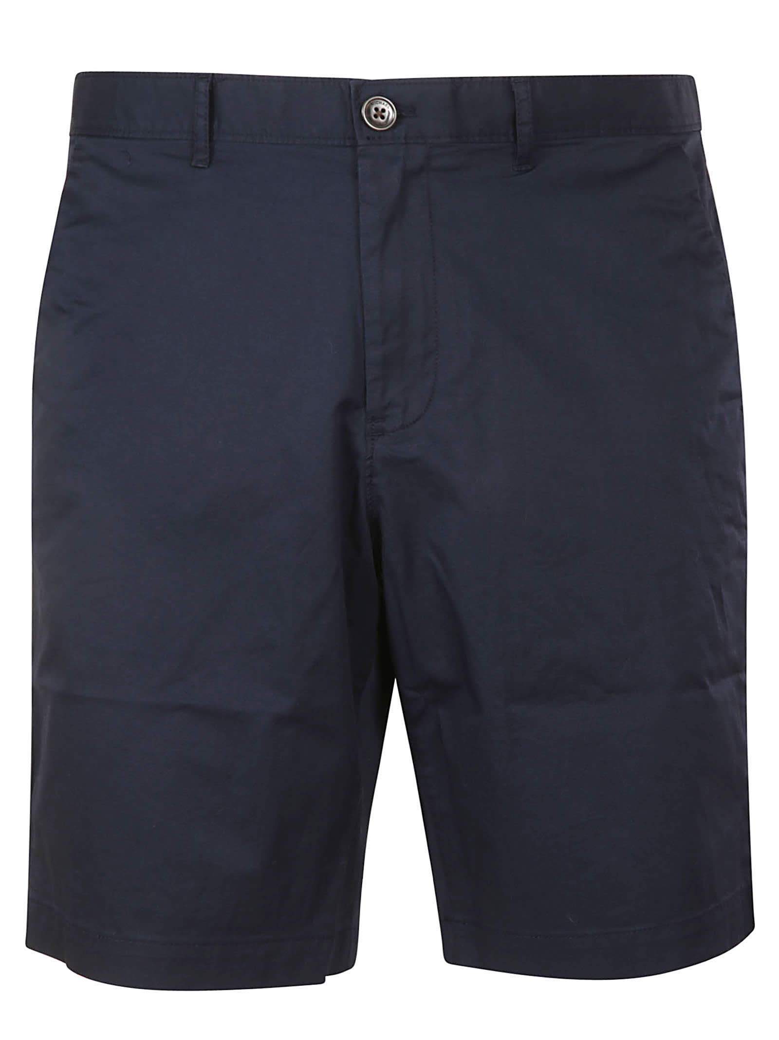 Shop Michael Kors Rear Patched Plain Shorts In Blue