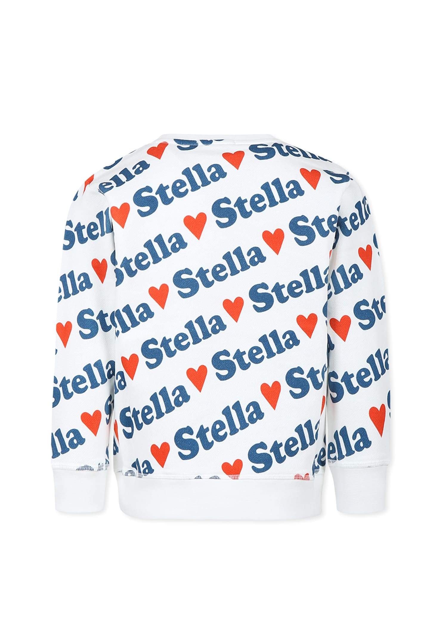 Shop Stella Mccartney White Sweatshirt For Girl With Logo