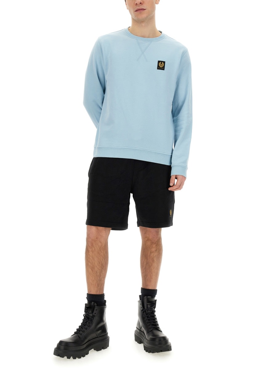 Shop Belstaff Sweatshirt With Logo In Blue