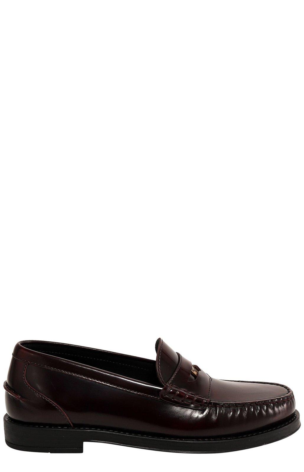 Shop Tod's Logo Penny Loafers