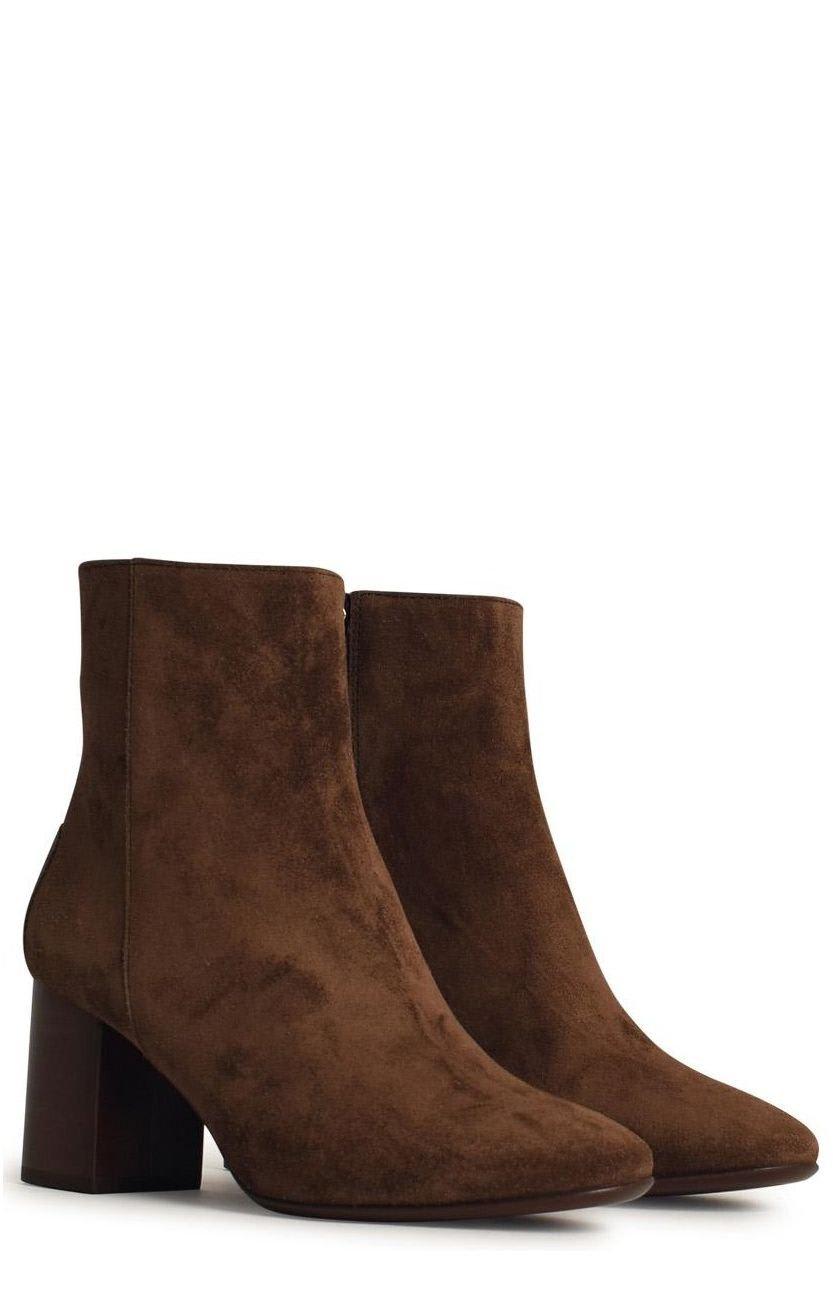 Shop Tod's Block Heel Ankle Boots In Marrone Africa