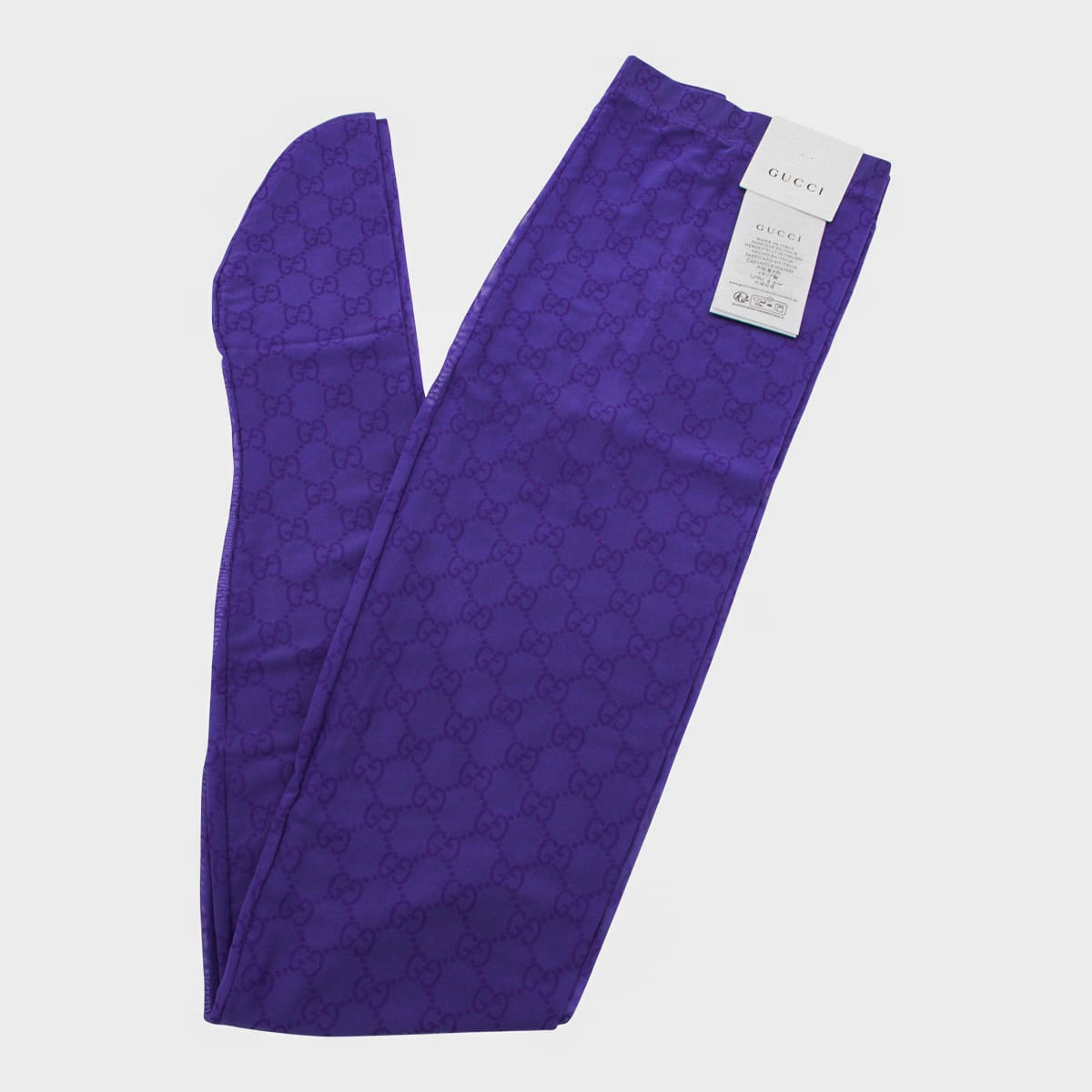 Gucci Printed Stretch Tights In Purple