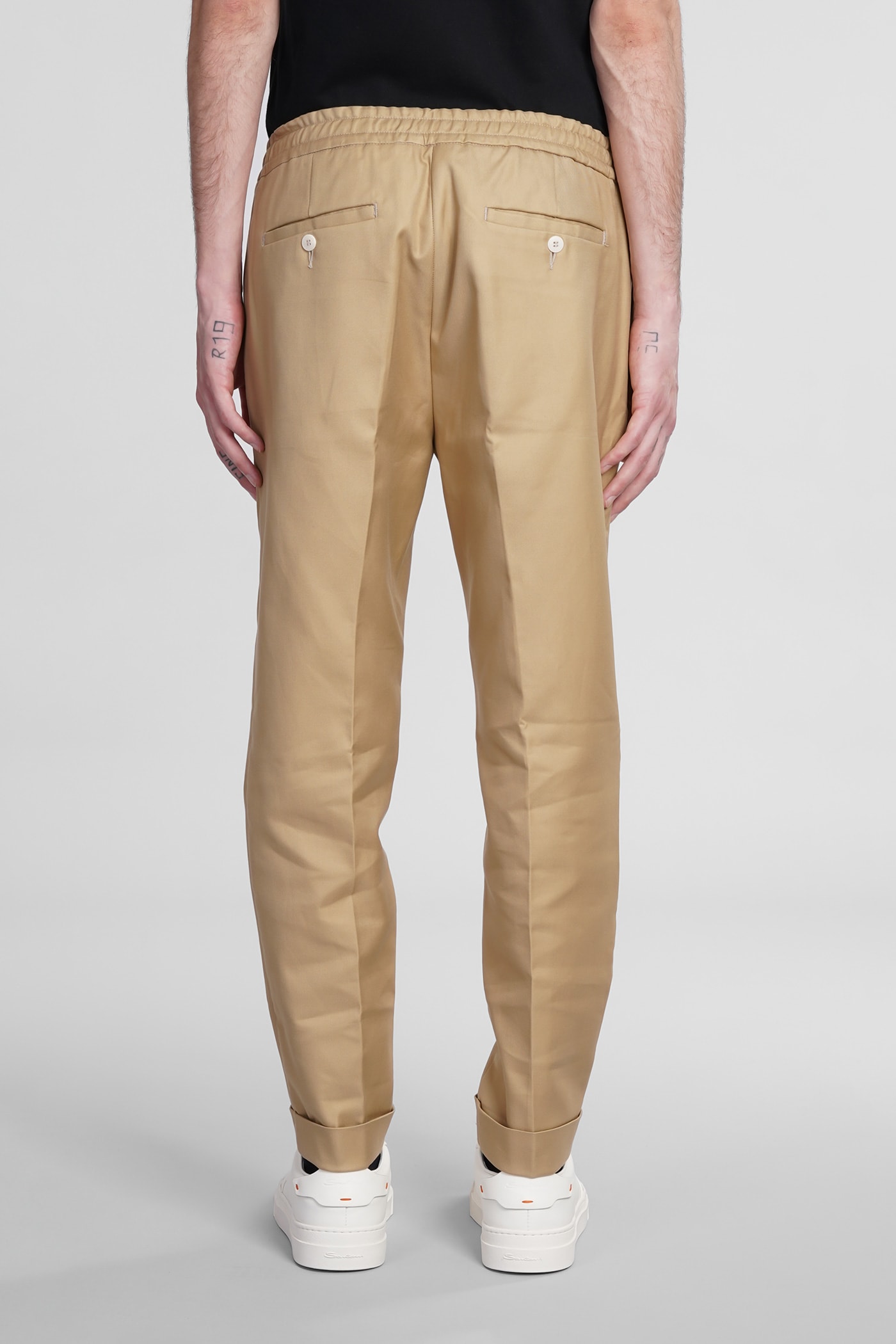 Shop Costumein Sol Pants In Beige Cotton