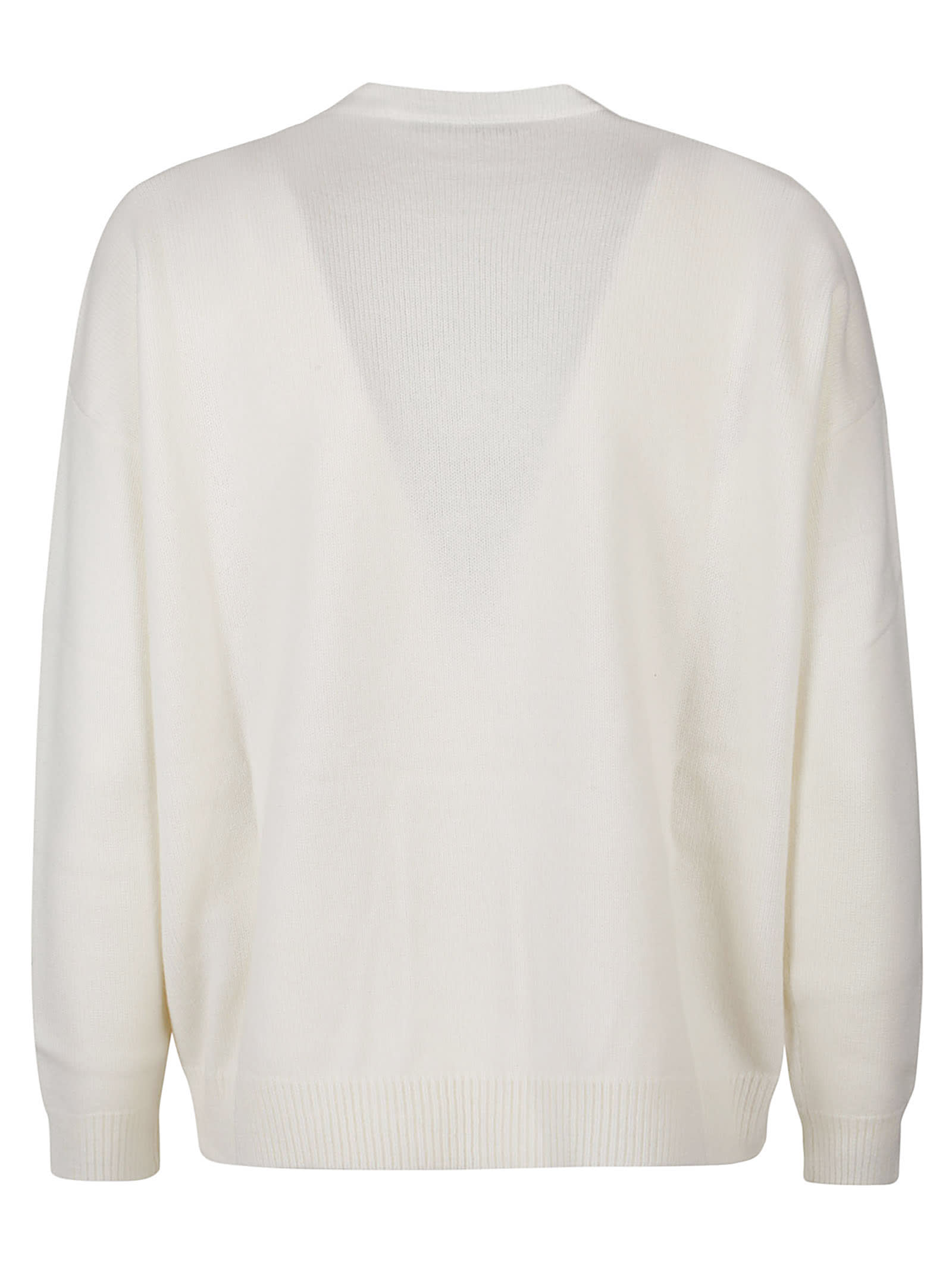 Shop Max Mara Vicolo Sweater In Ricamo Bianco