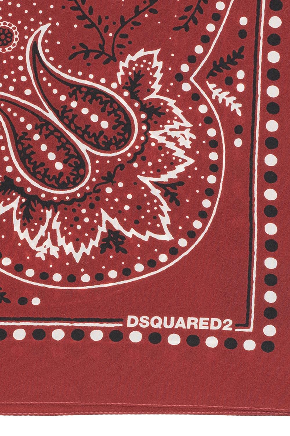 Shop Dsquared2 Printed Scarf In Bordeaux