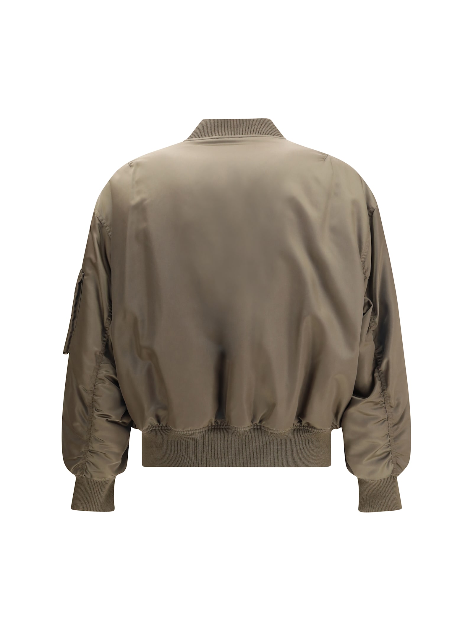Saint Laurent Serge Bomber Jacket Puffer Jackets Green In Brown