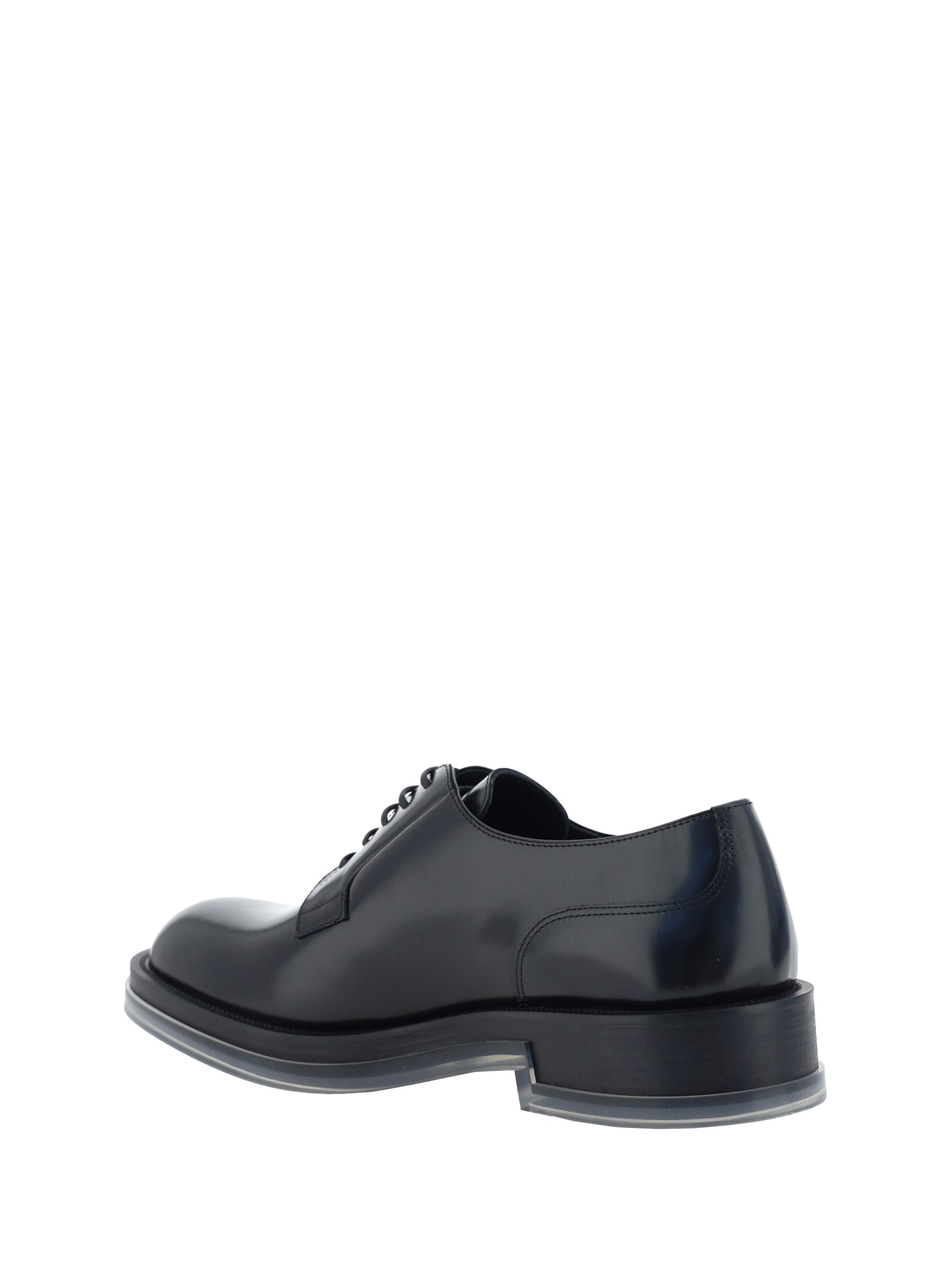 Shop Alexander Mcqueen Lace-up Shoes In Black/transparent