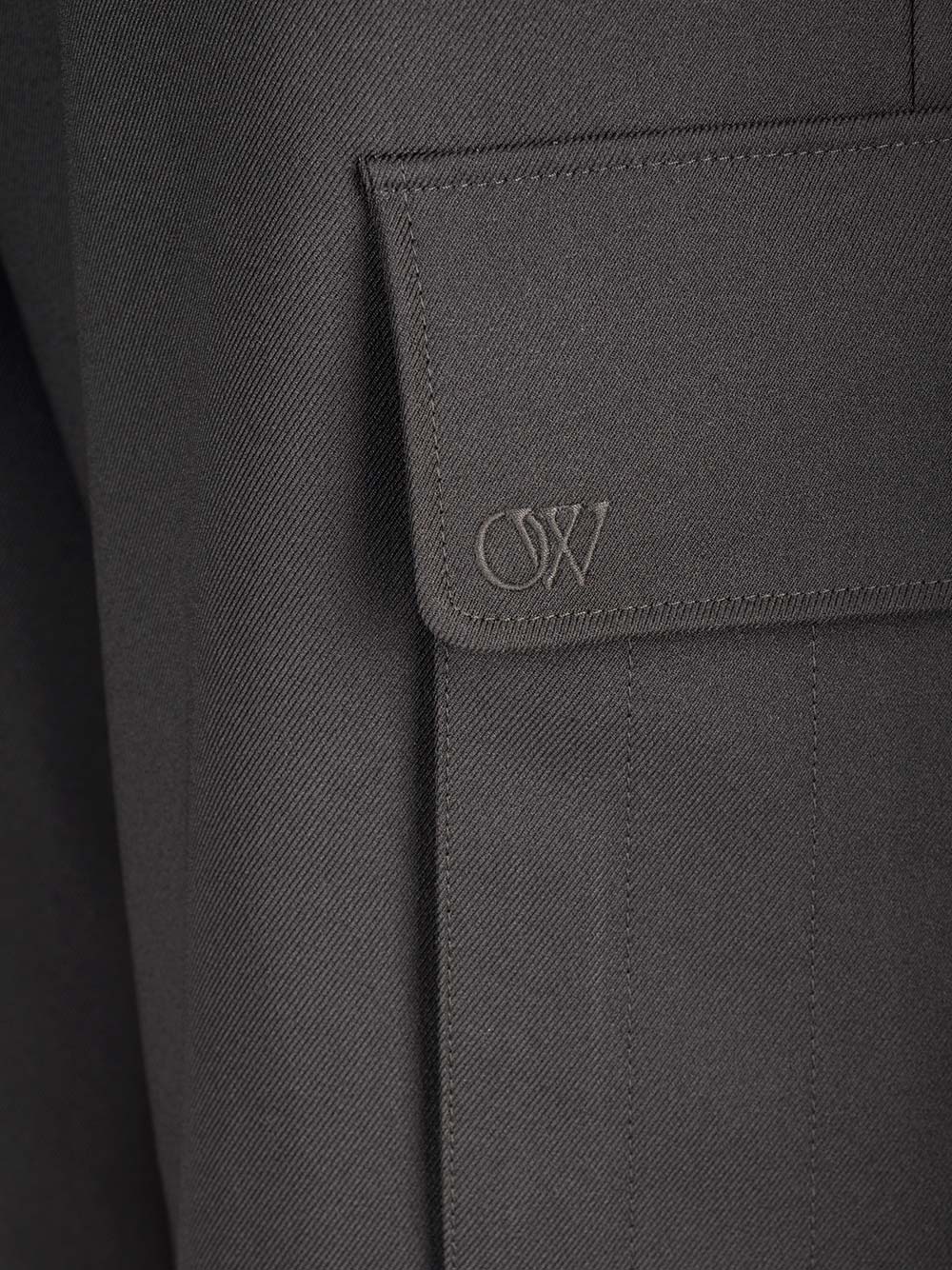 Off-white Man Pants Black Size 32 Polyester In Black