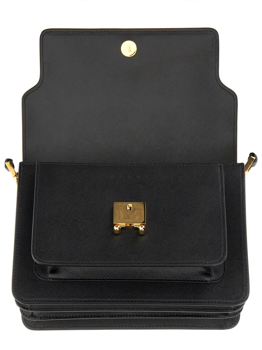 Shop Marni Trunk Shoulder Bag In Black