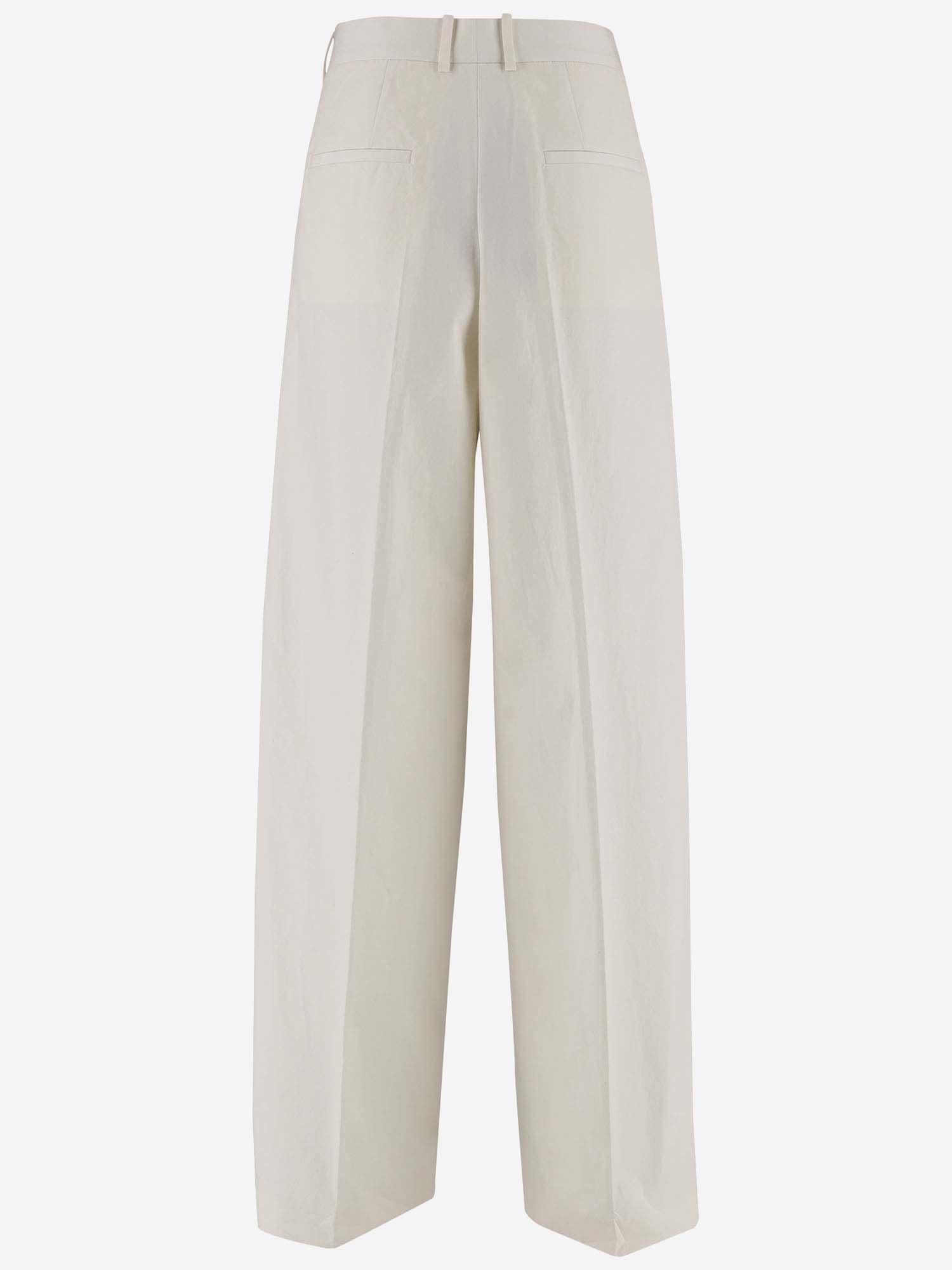 Shop Jil Sander Straight-leg Cotton Pants In White