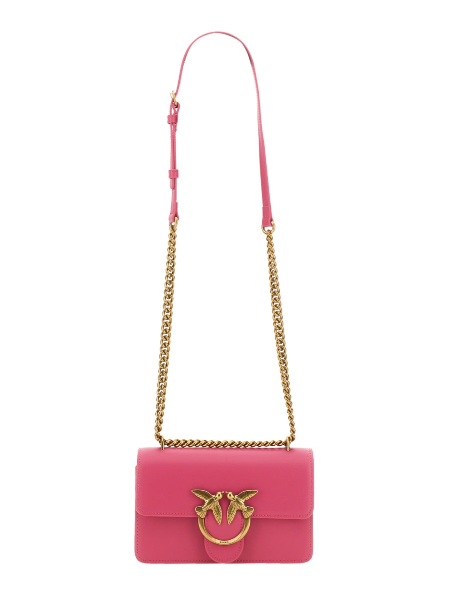 Shop Pinko Bag Love One Simply Mini In Fuchsia