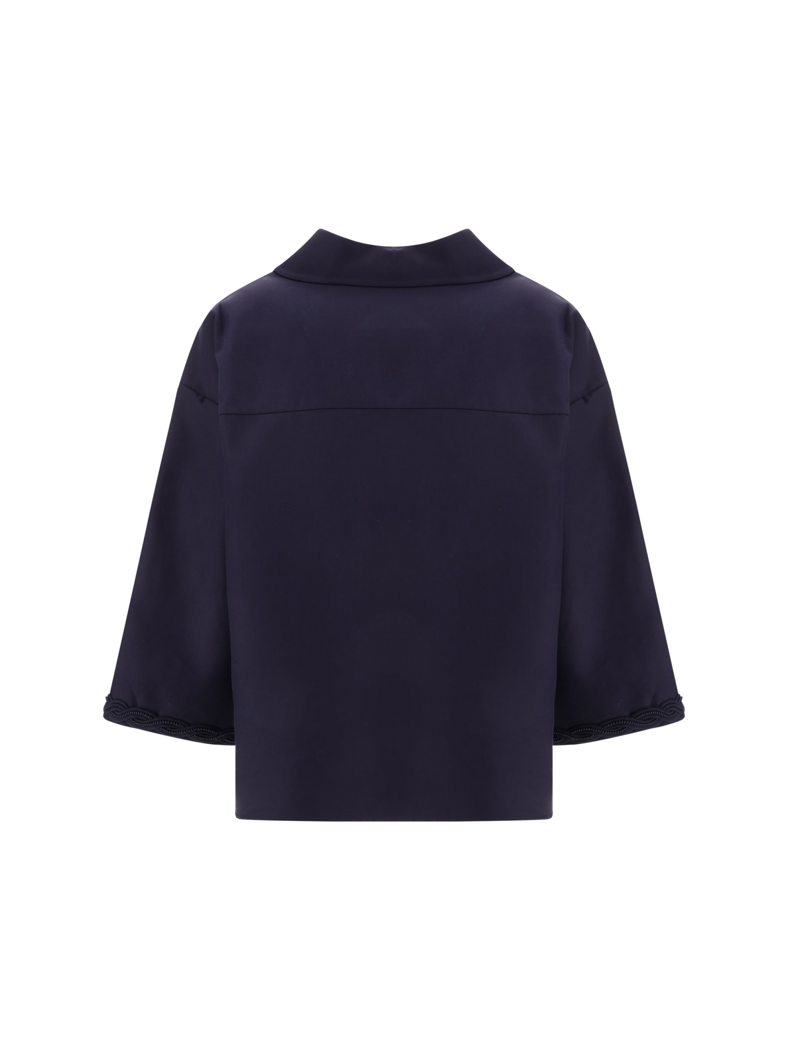 Shop Valentino Blouse In Navy