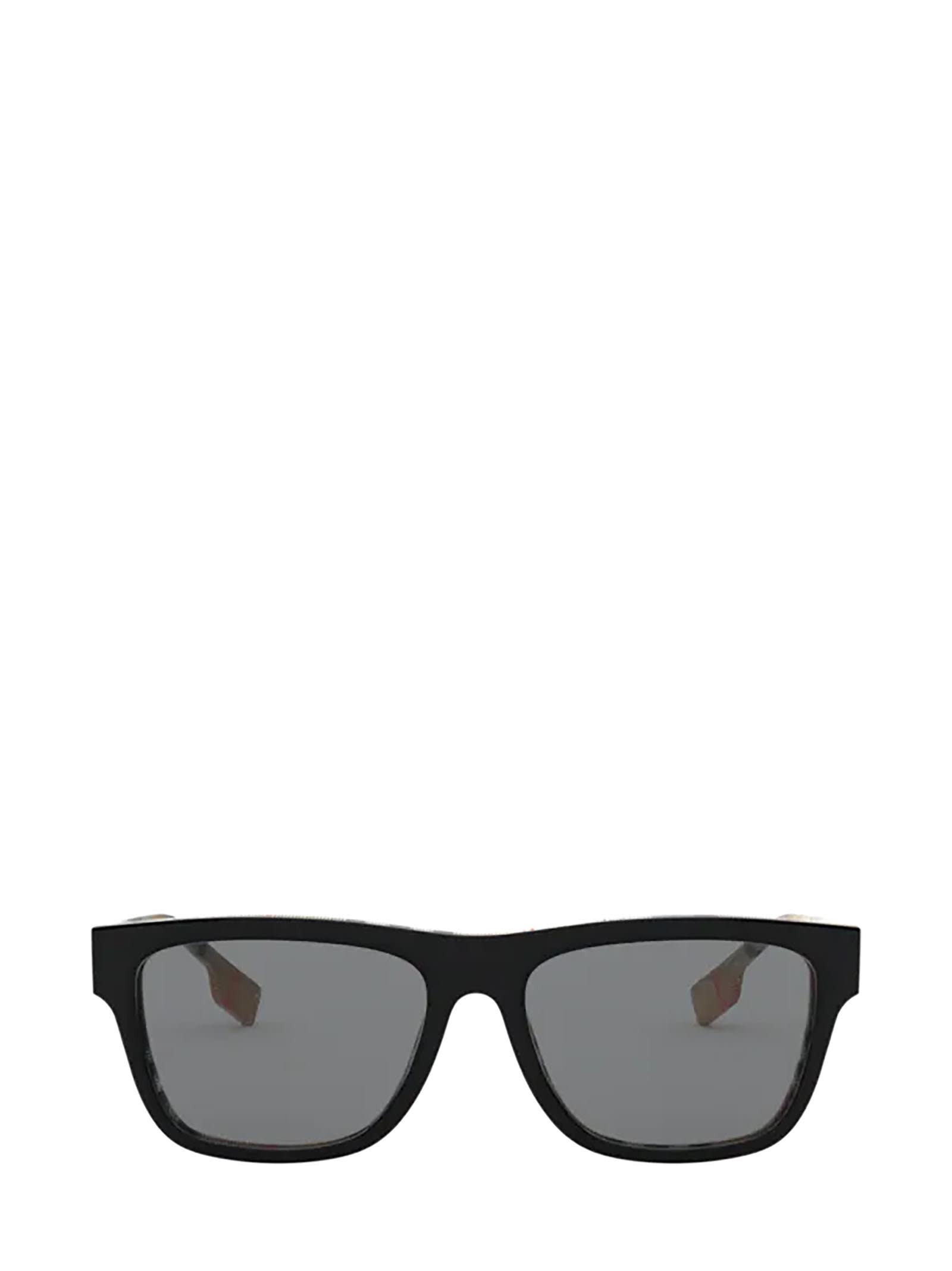 Burberry Eyewear Be4293 Top Black On Vintage Check Sunglasses