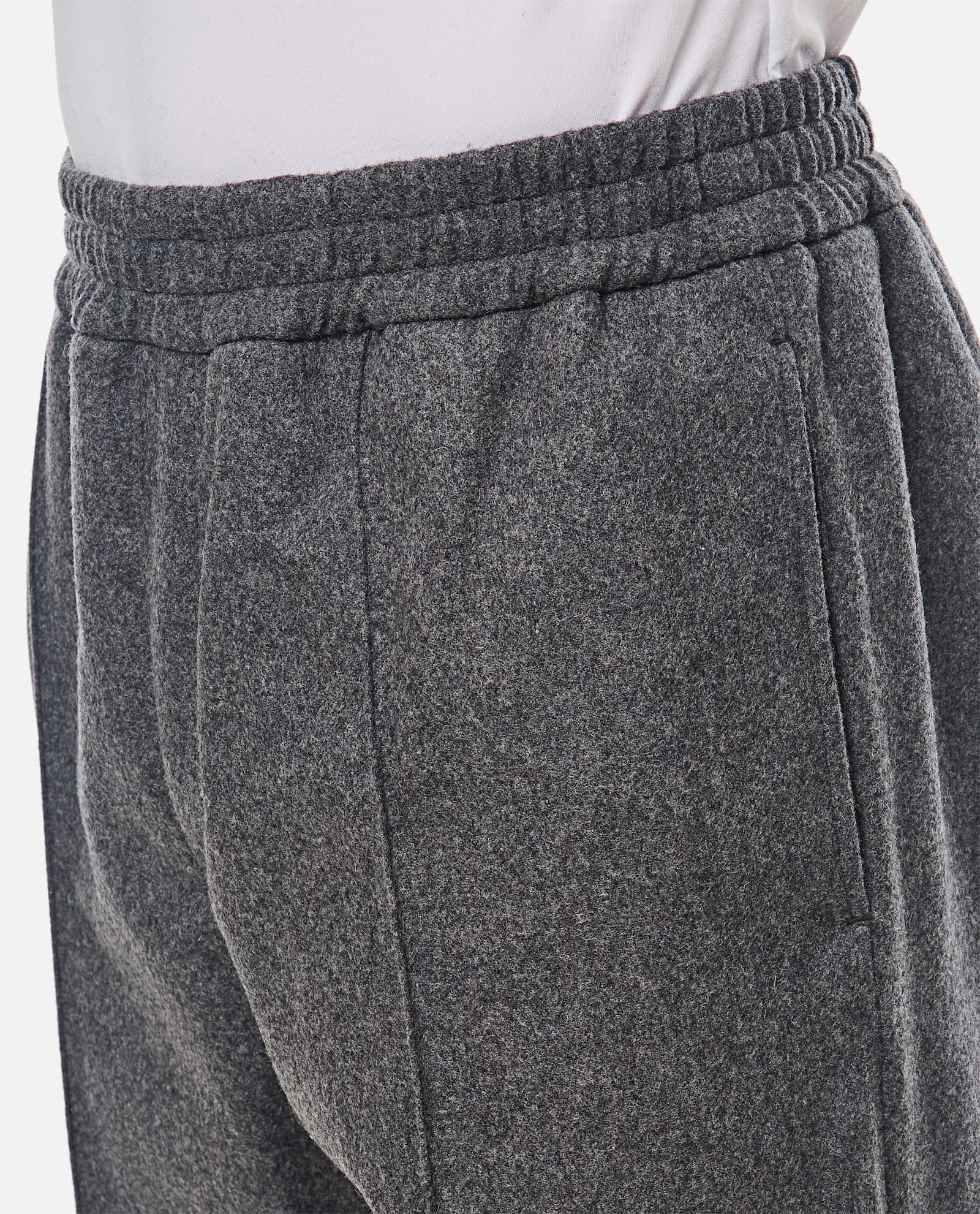 Shop Apc Pieter Wool Trousers In Grey