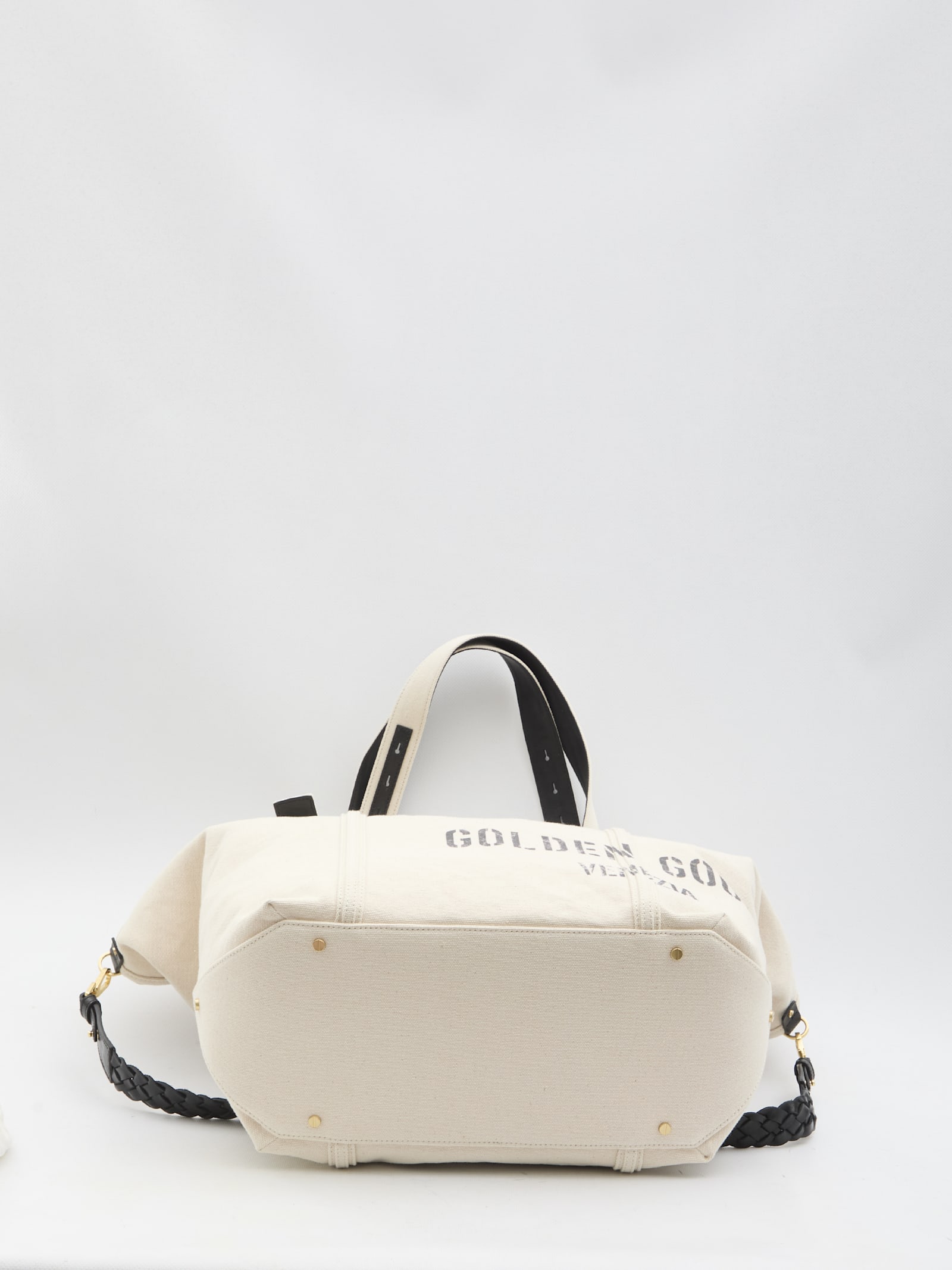 Golden Goose 24.7 Canvas Tote Bag With Tie Dye Print In White